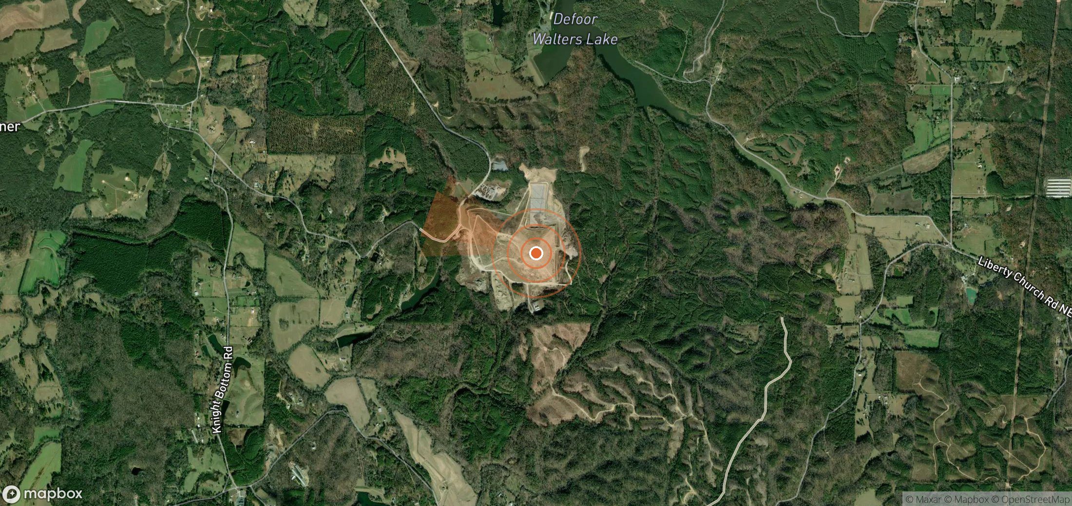 Mapa satelital de plumas de metano en Estados Unidos