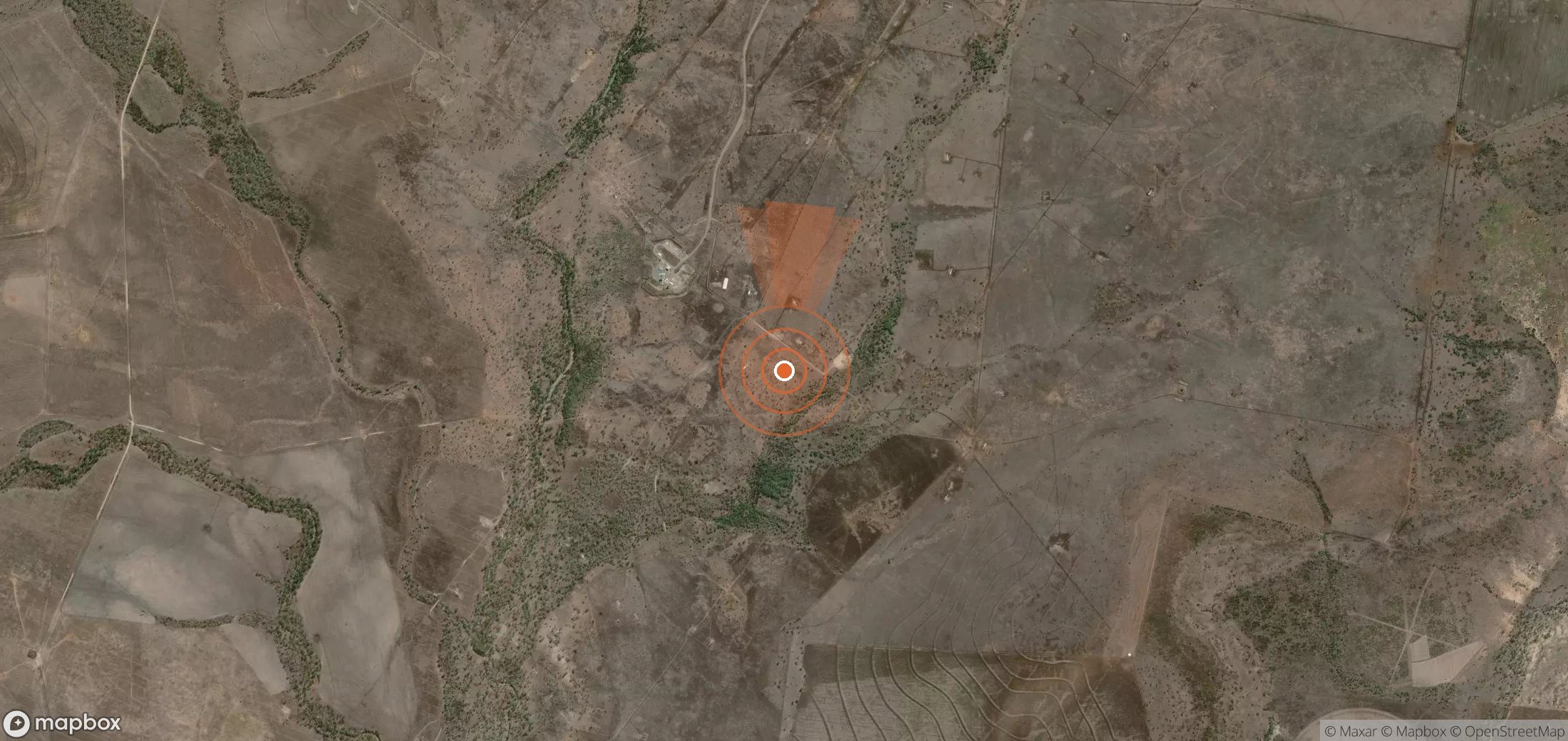 Satellite map of methane plume locations in Australia