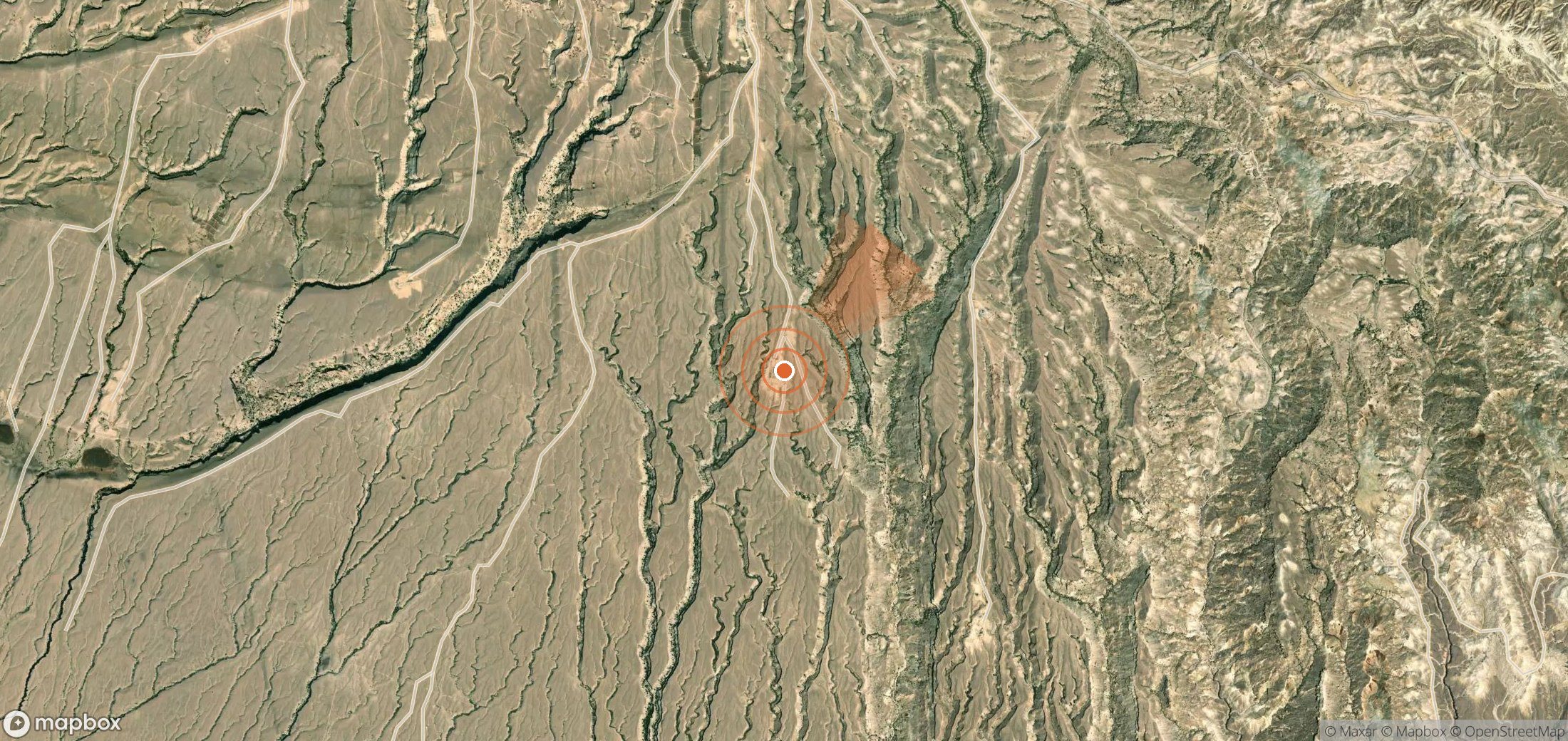 Satellite map of methane plume locations in Pakistan