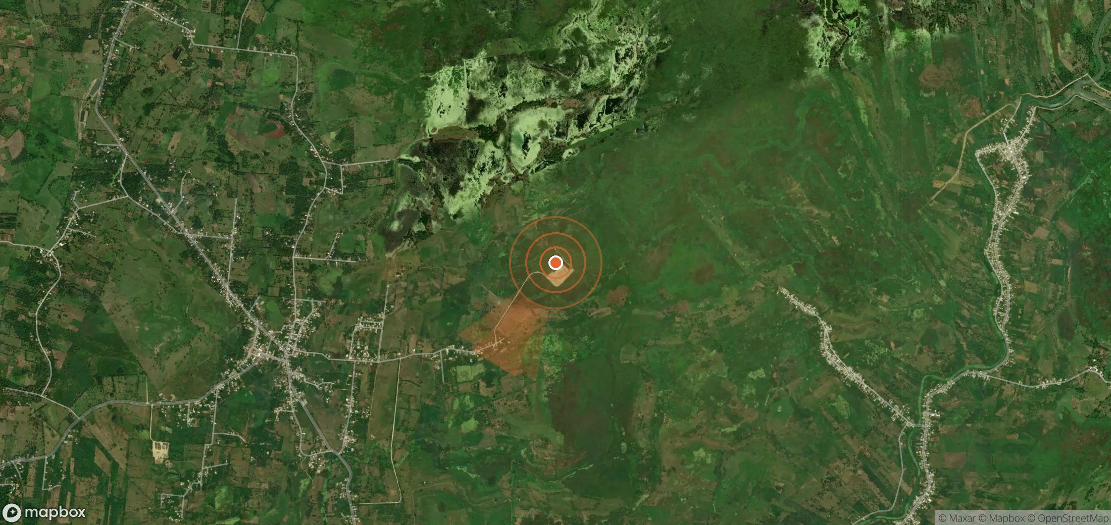 Satellite map of methane plume locations in Mexico