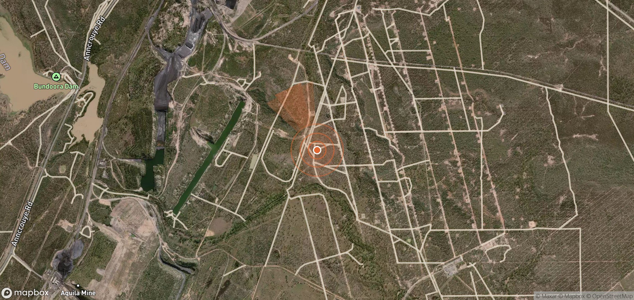Satellite map of methane plume locations in Australia