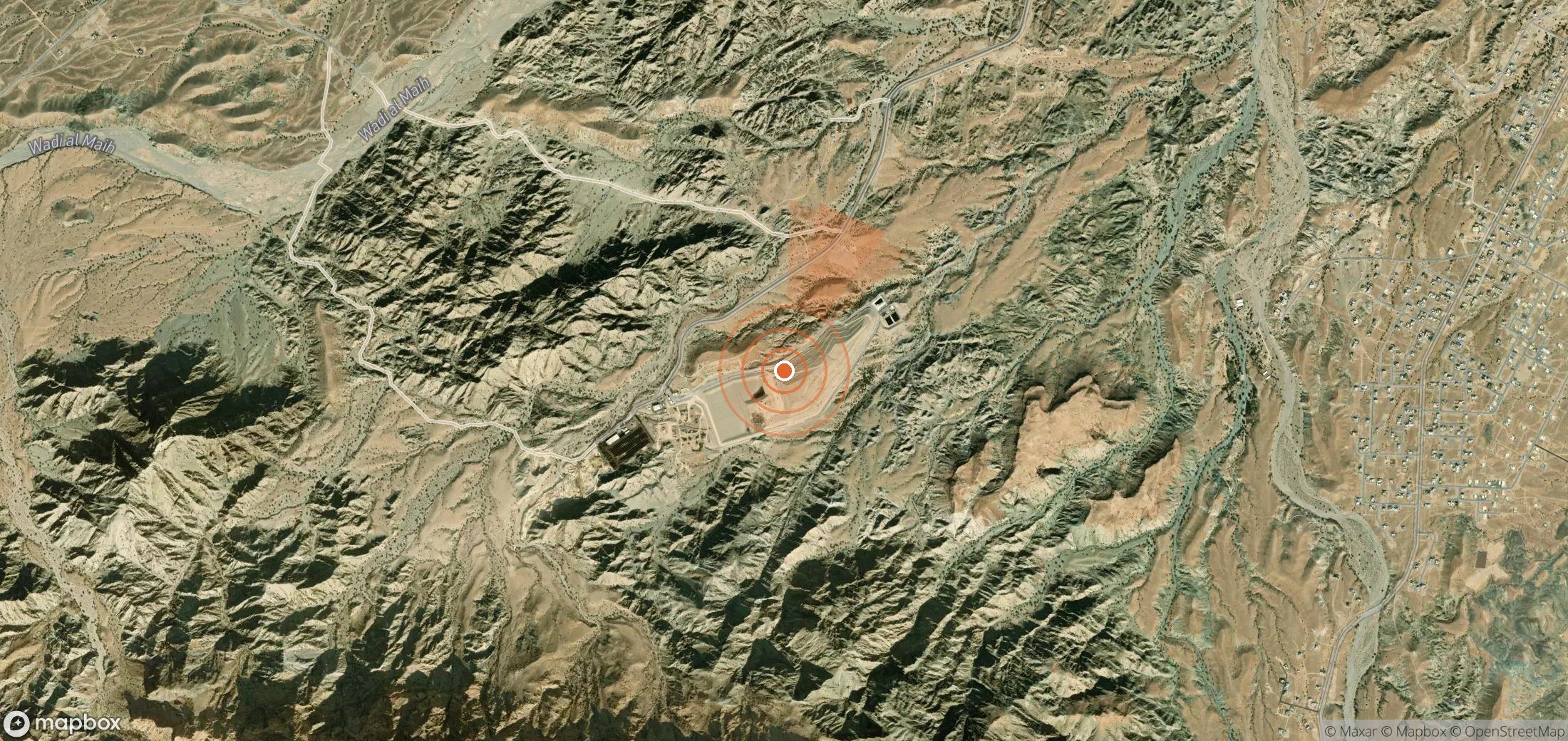 Mapa satelital de plumas de metano en Omán