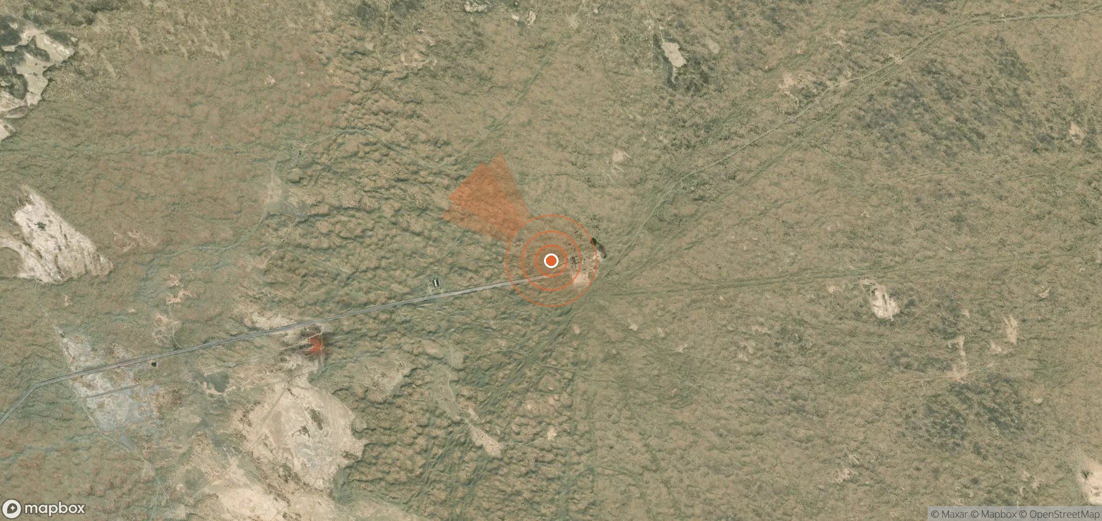 Mapa satelital de plumas de metano en Turkmenistán