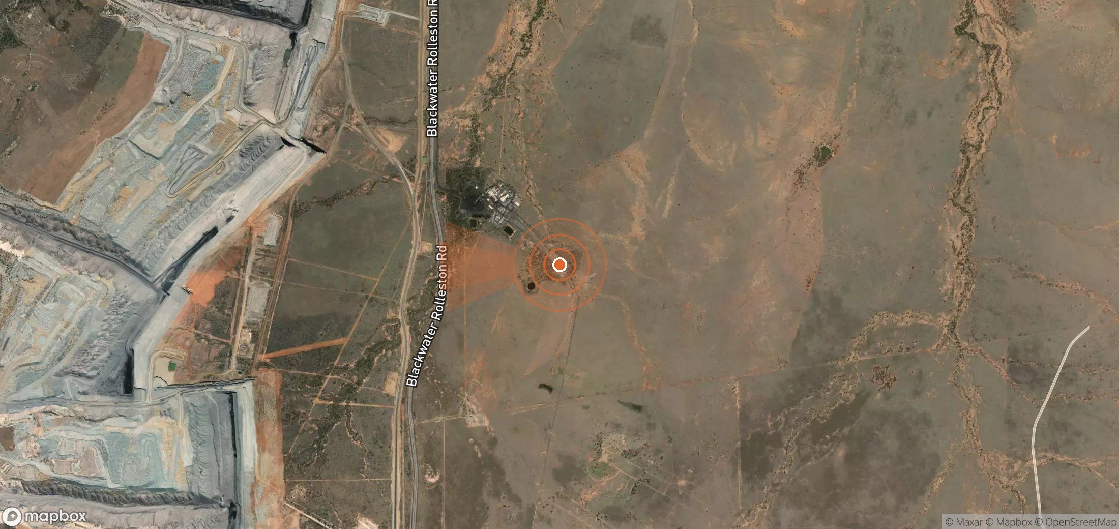 Satellite map of methane plume locations in Australia