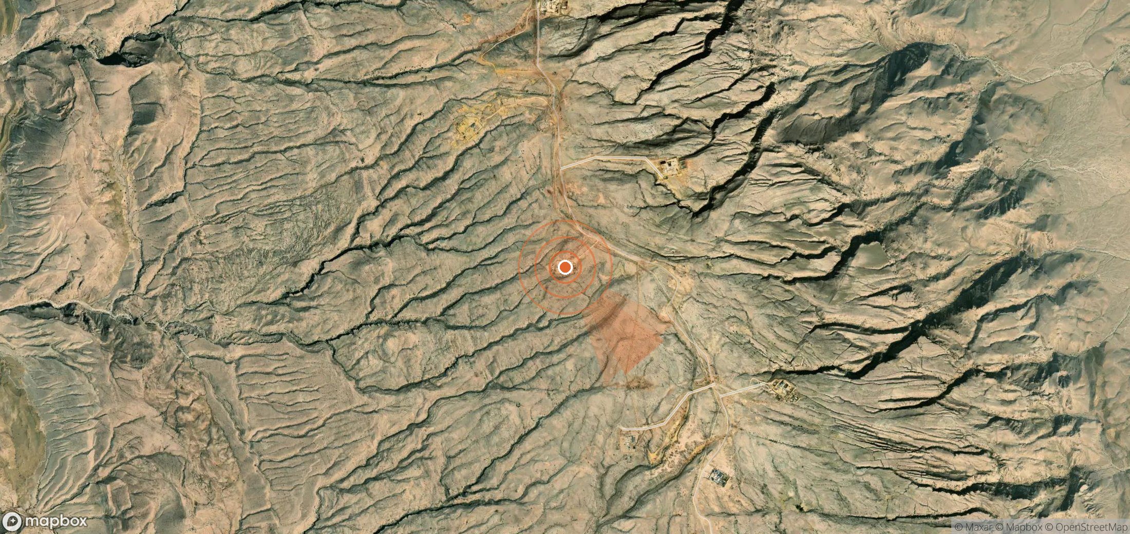 Mapa satelital de plumas de metano en Pakistán