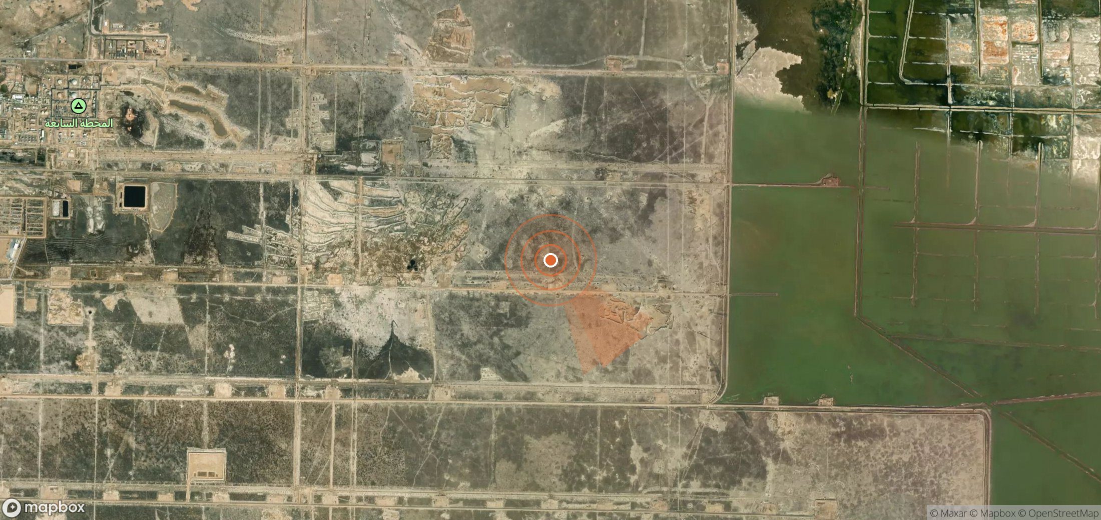Mapa satelital de plumas de metano en Irak