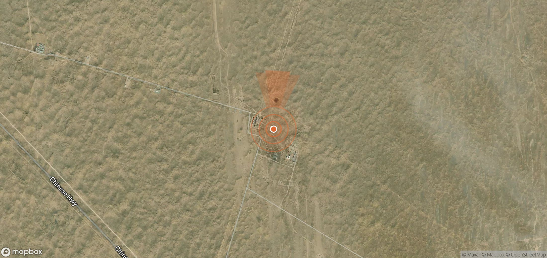Mapa satelital de plumas de metano en Turkmenistán