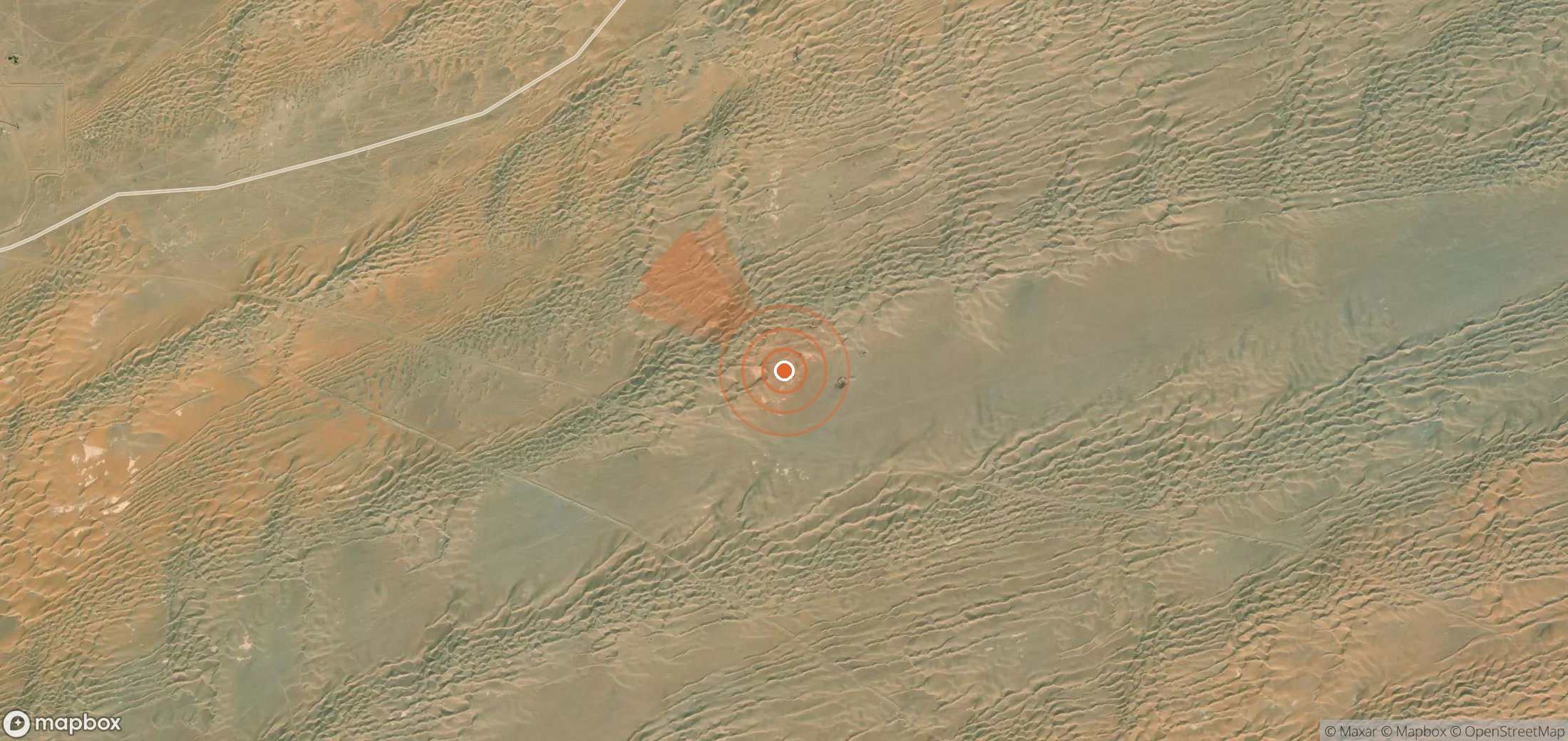 Satellite map of methane plume locations in Yemen