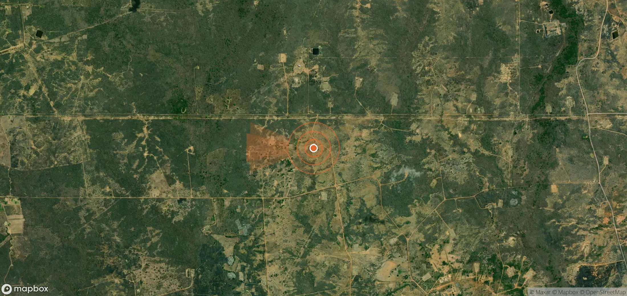 Mapa satelital de plumas de metano en Venezuela