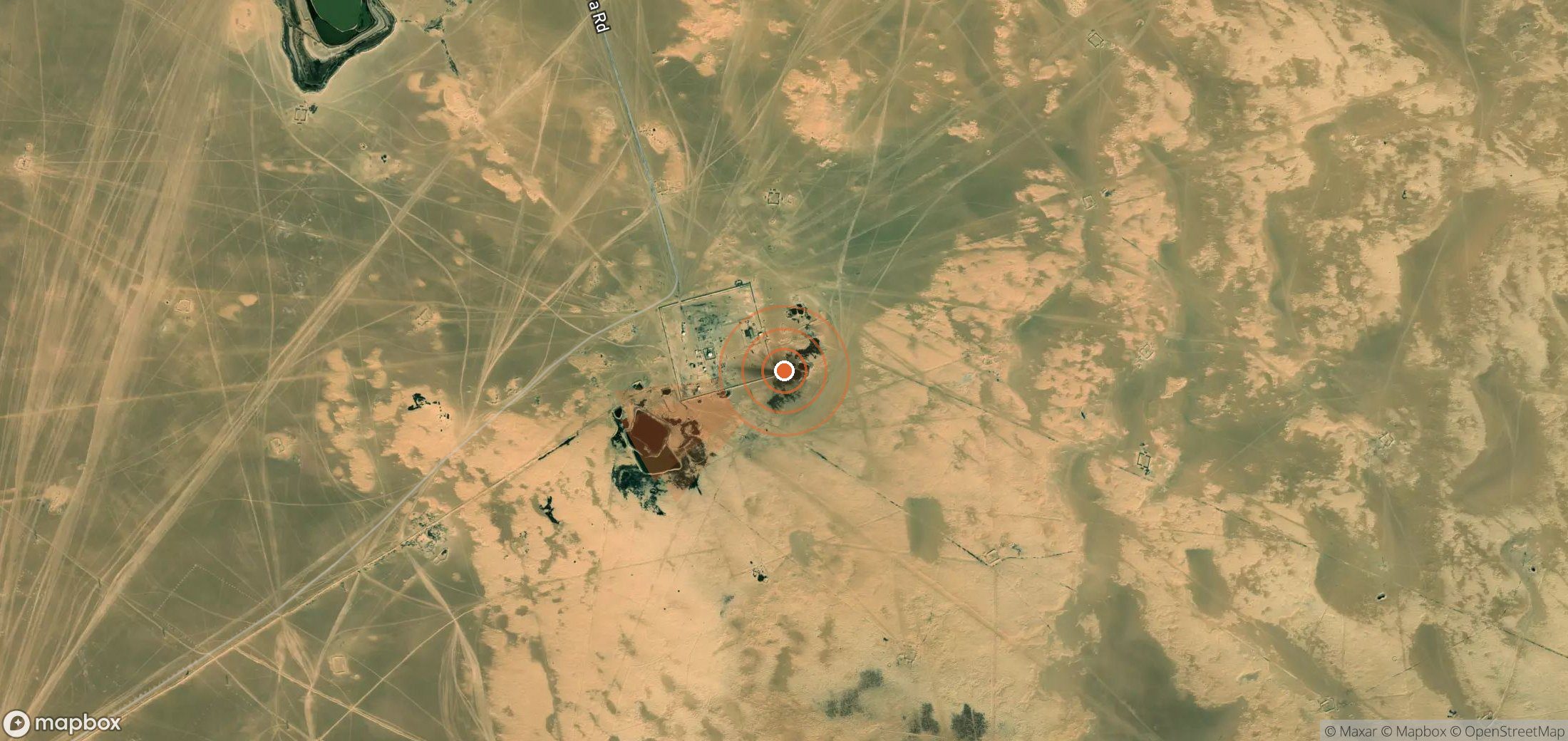 Mapa satelital de plumas de metano en Libia