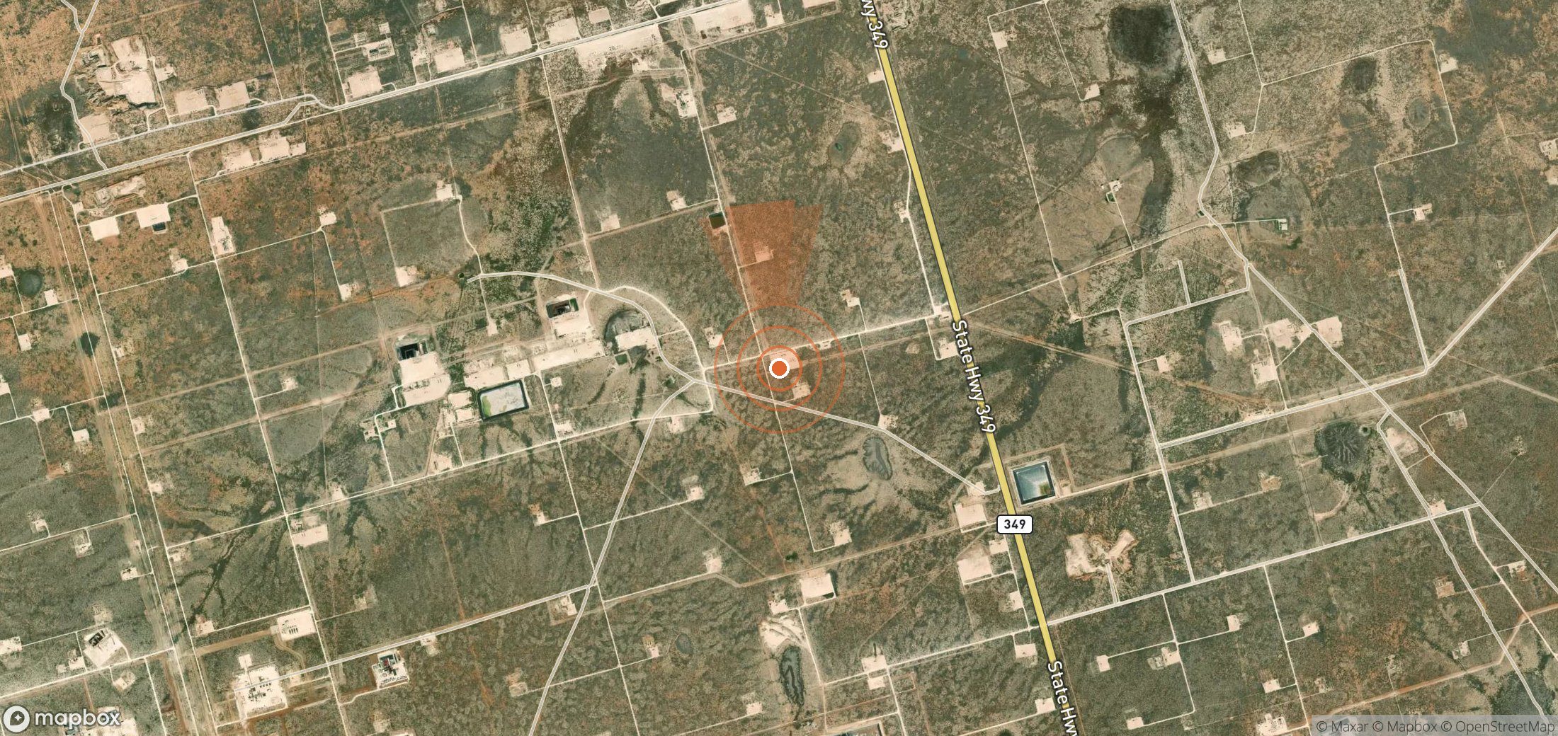 Mapa satelital de plumas de metano en Estados Unidos