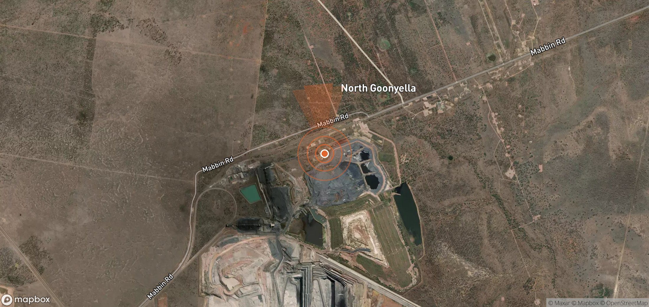 Mapa satelital de plumas de metano en Australia