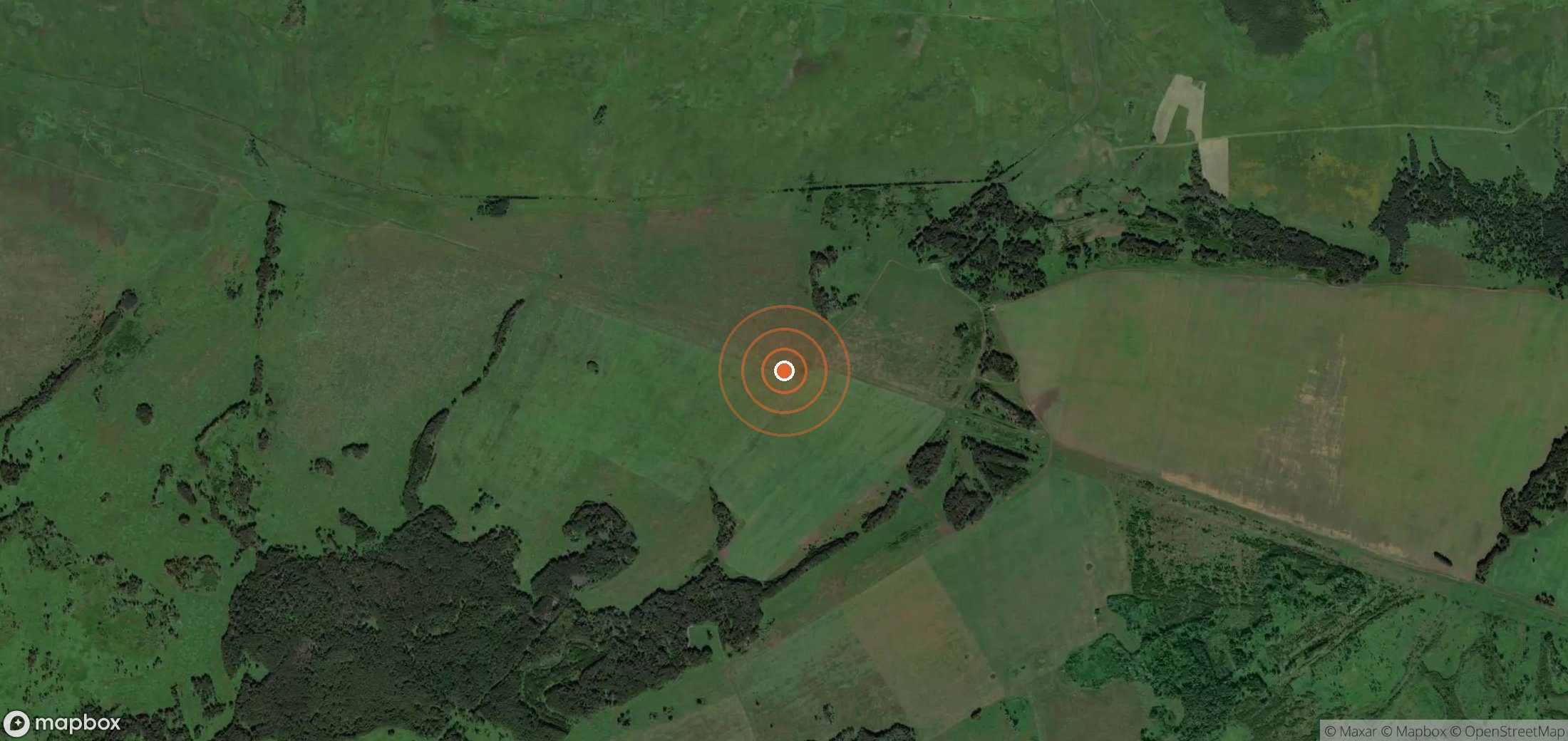 Satellite map of methane plume locations in Russia