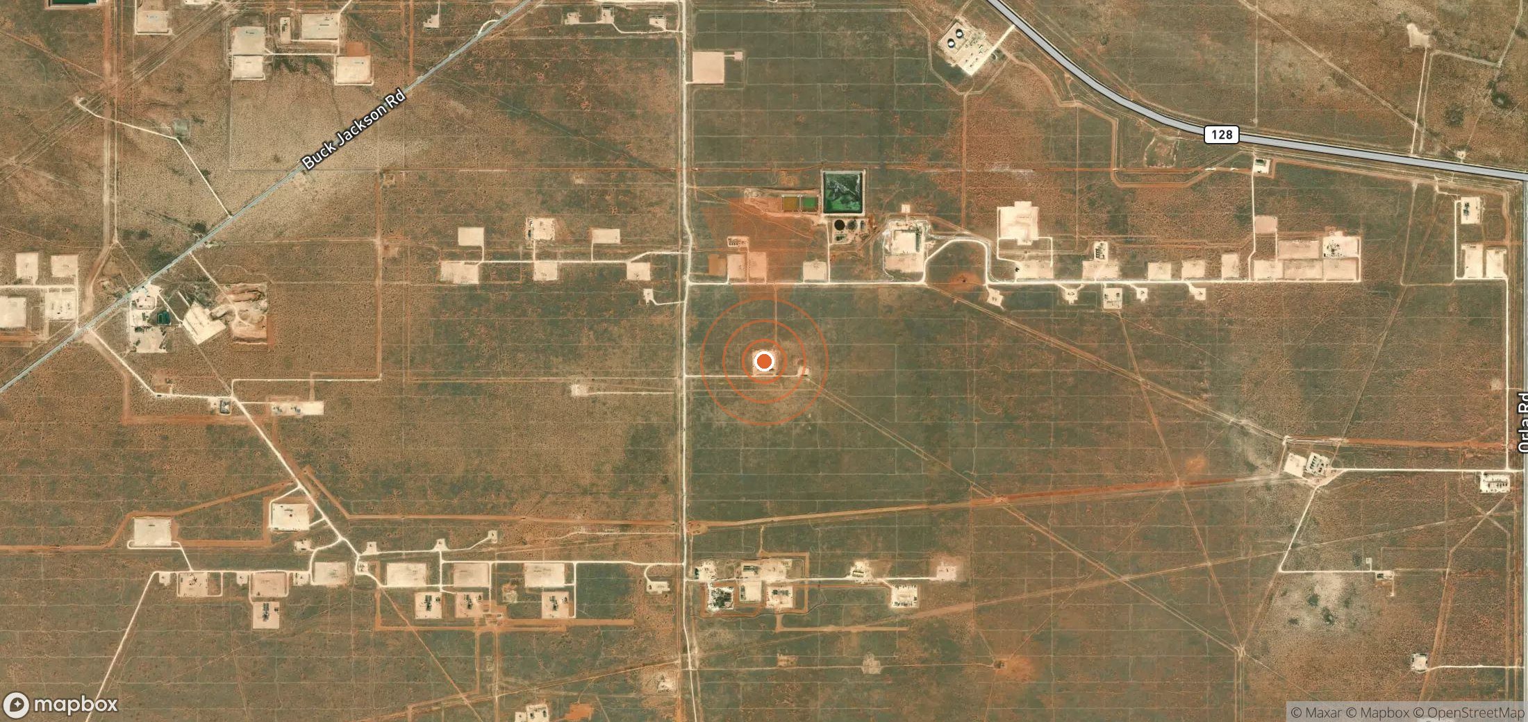 Satellite map of methane plume locations in United States