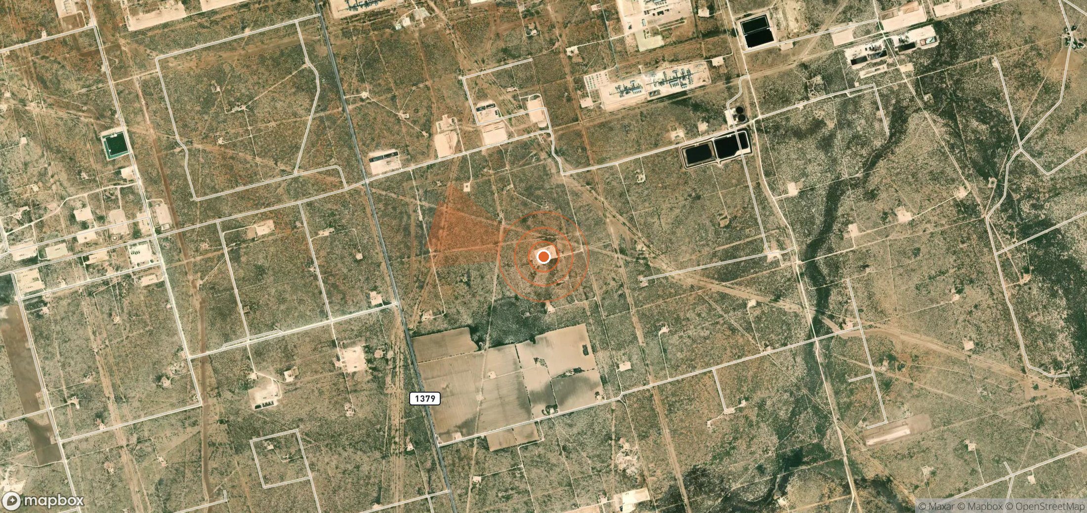Mapa satelital de plumas de metano en Estados Unidos