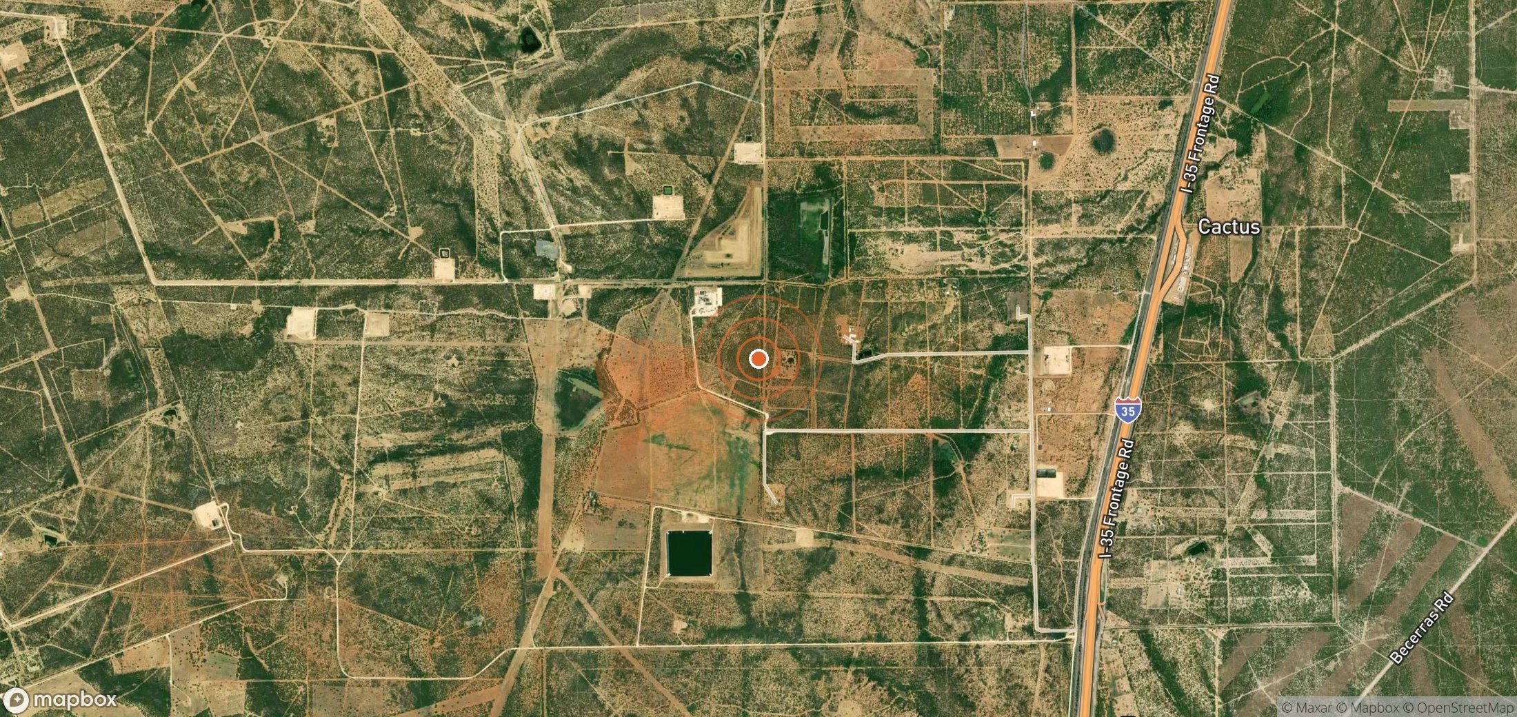Satellite map of methane plume locations in United States