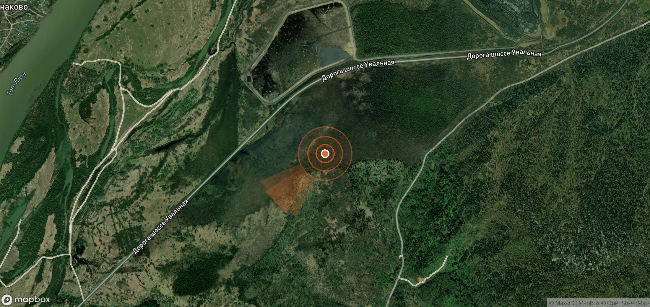 Satellite map of methane plume locations in Russia