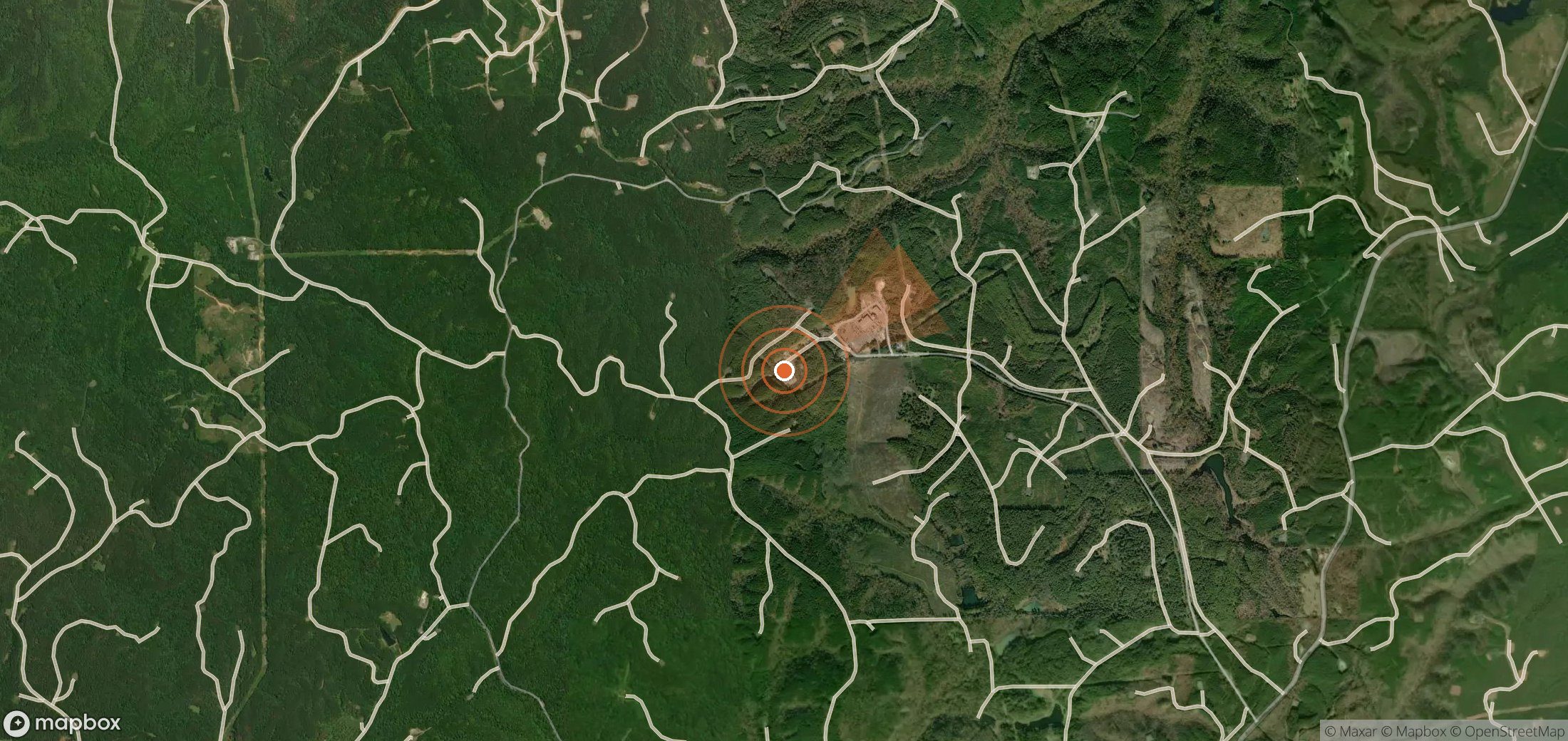Mapa satelital de plumas de metano en Estados Unidos