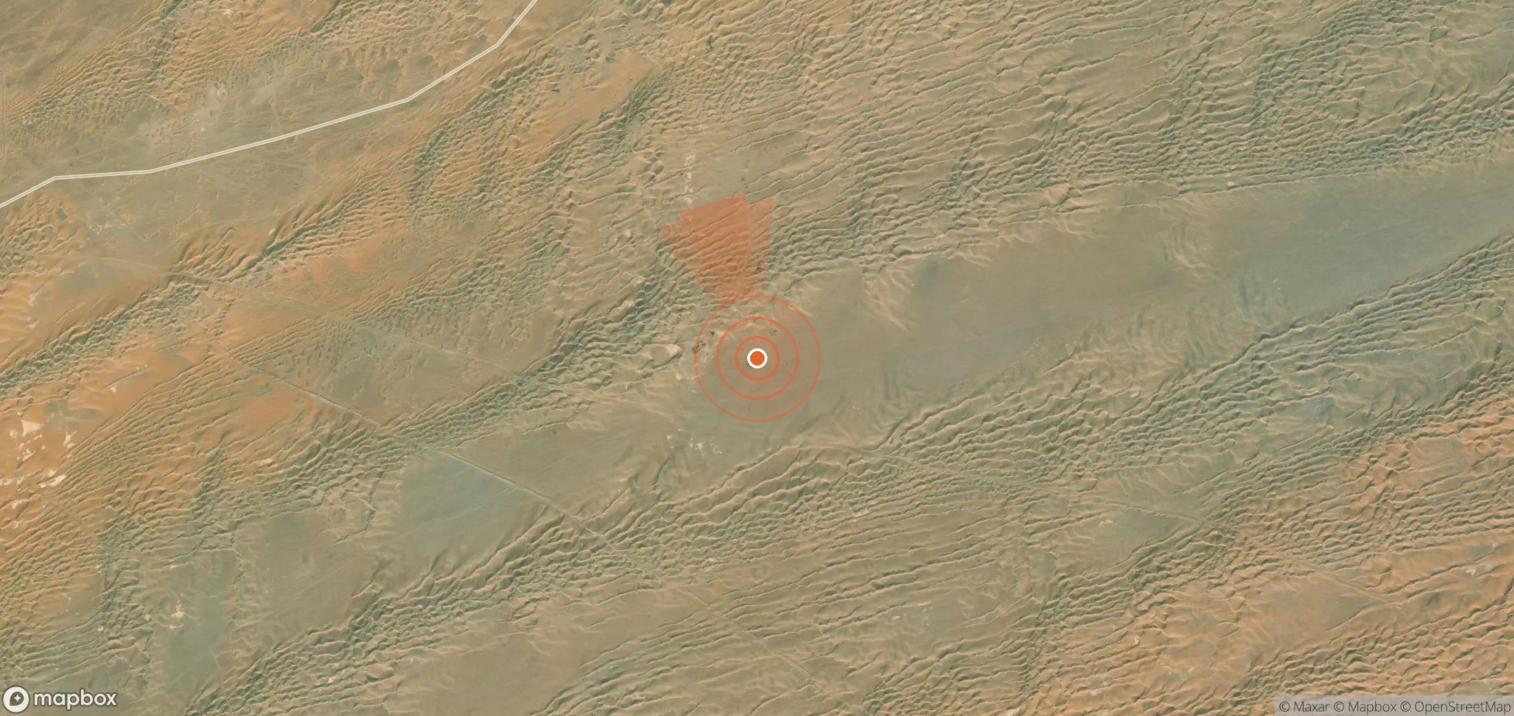 Satellite map of methane plume locations in Yemen