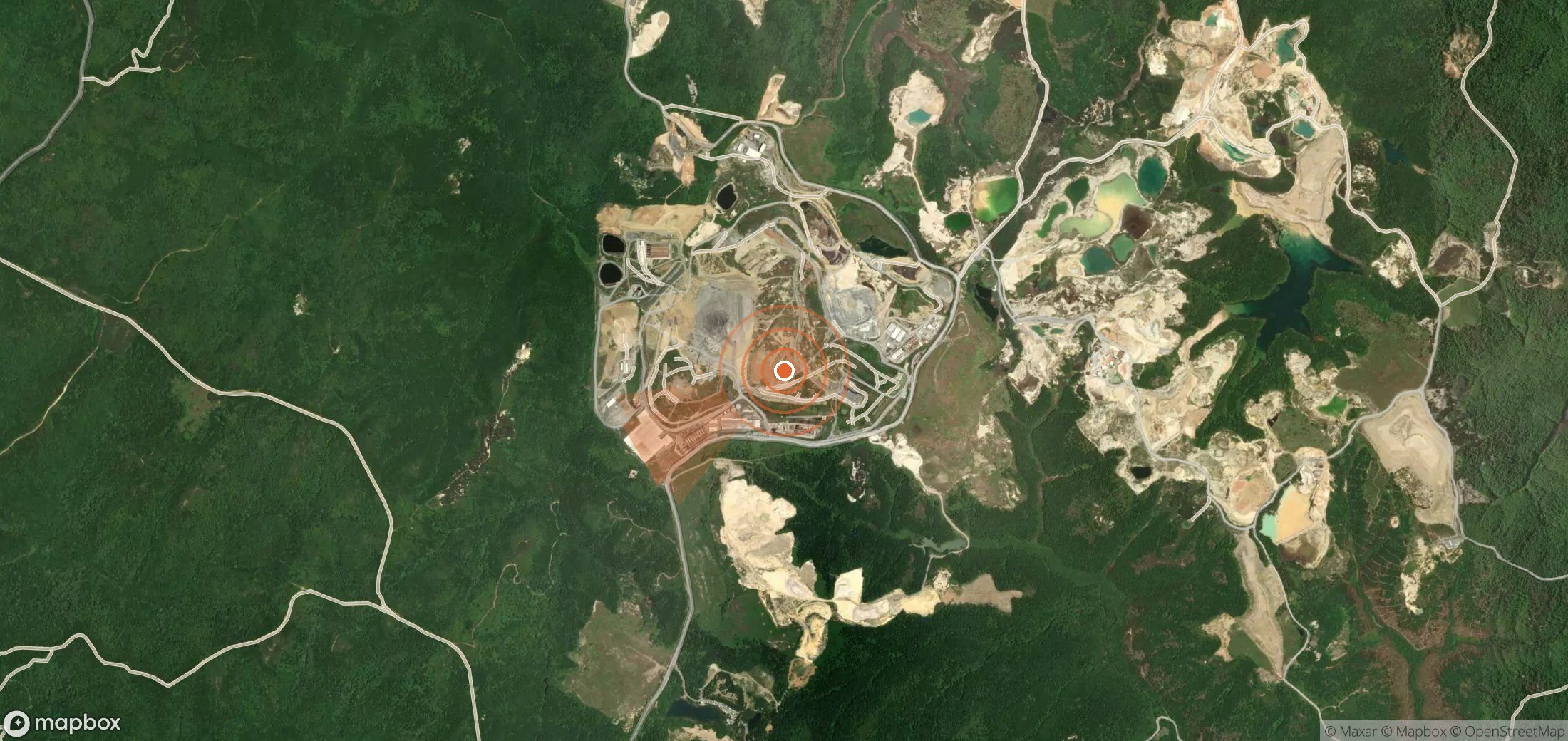 Mapa satelital de plumas de metano en Turquía