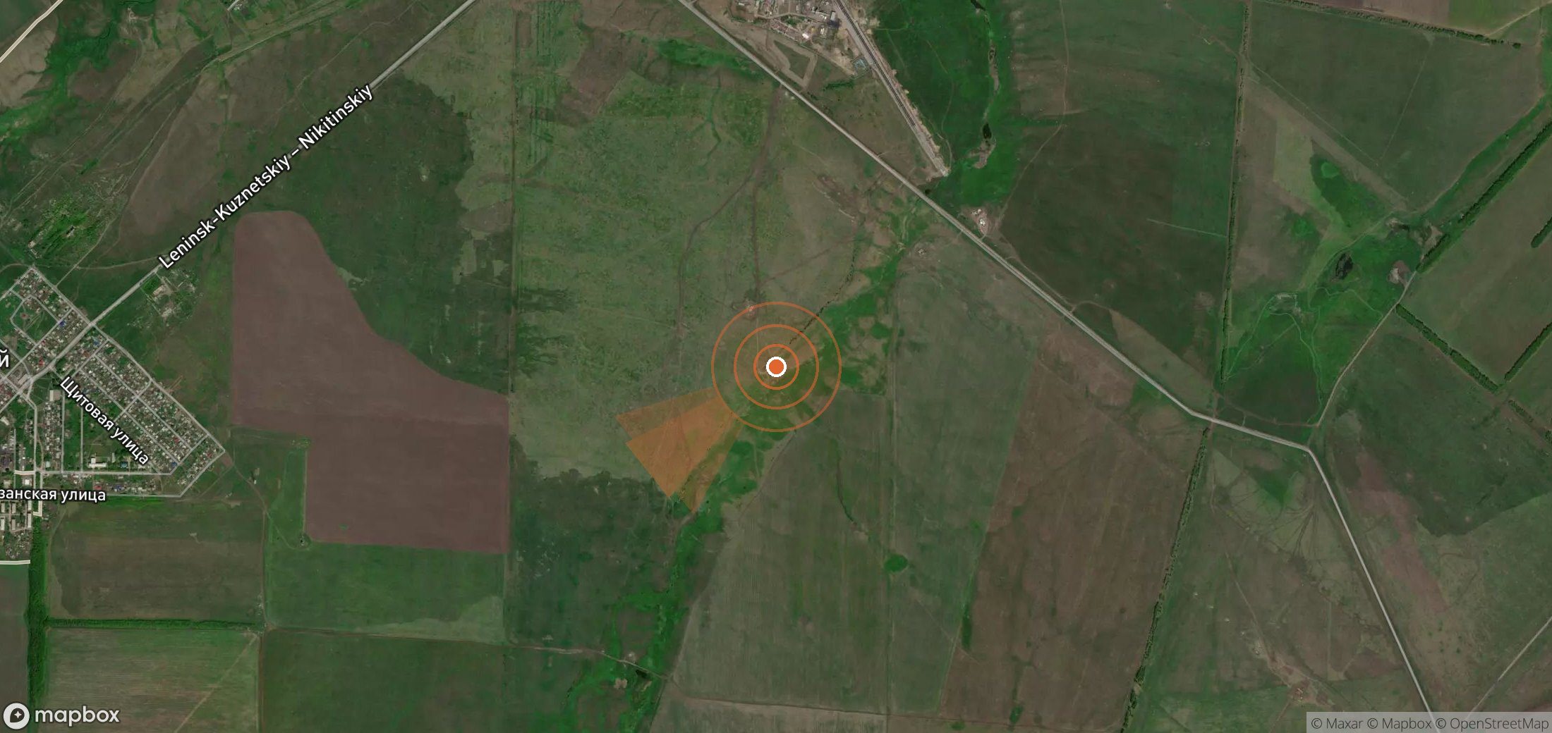Satellite map of methane plume locations in Russia