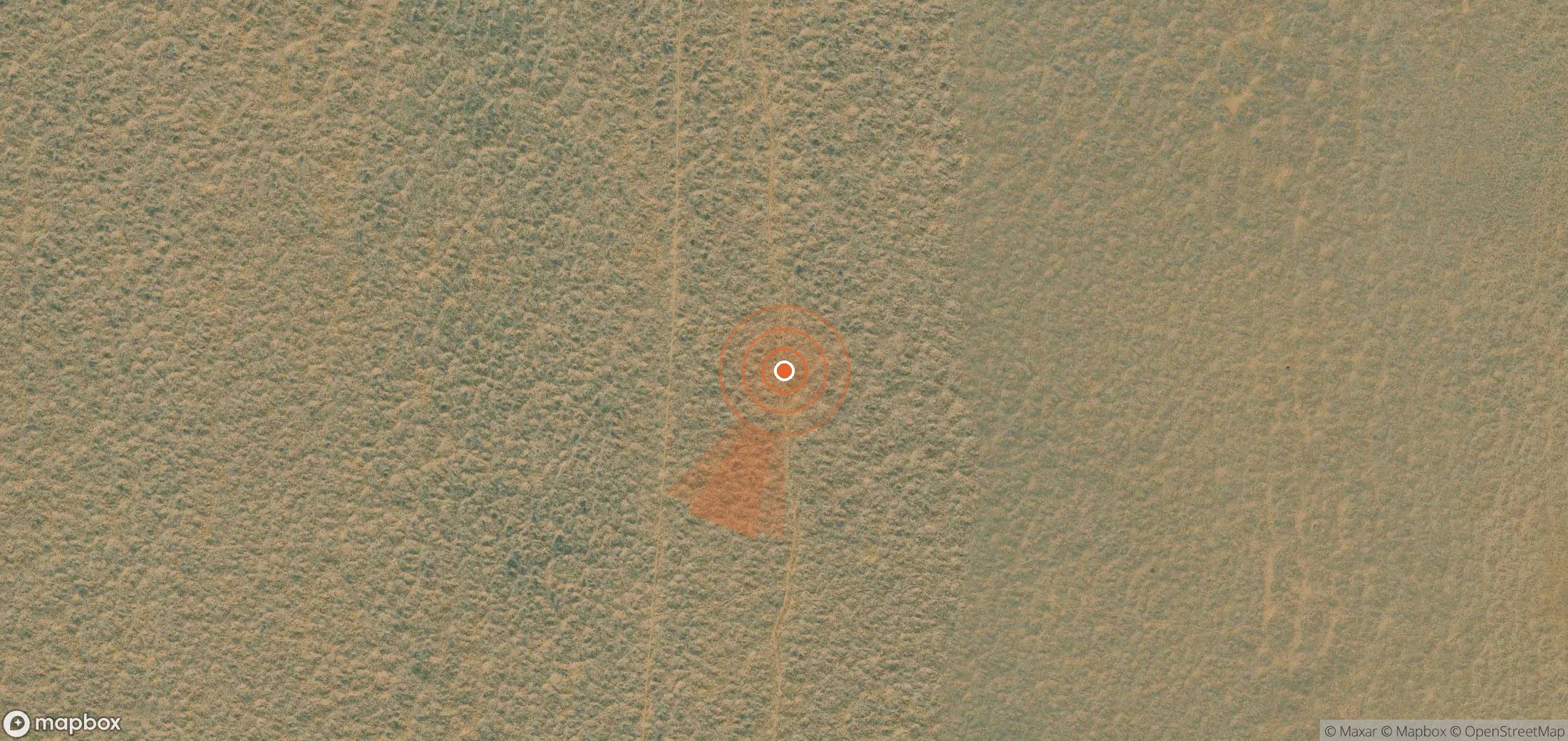 Satellite map of methane plume locations in Turkmenistan