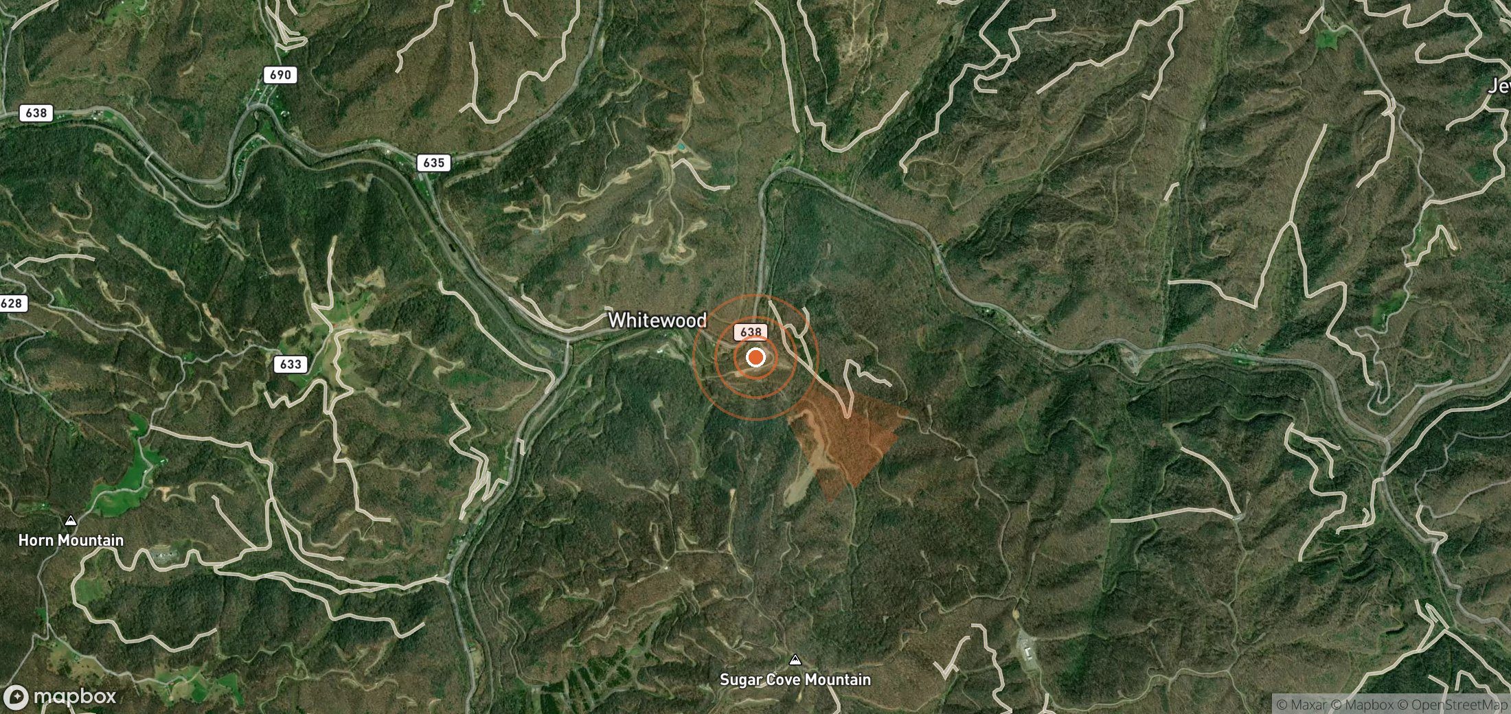 Mapa satelital de plumas de metano en Estados Unidos