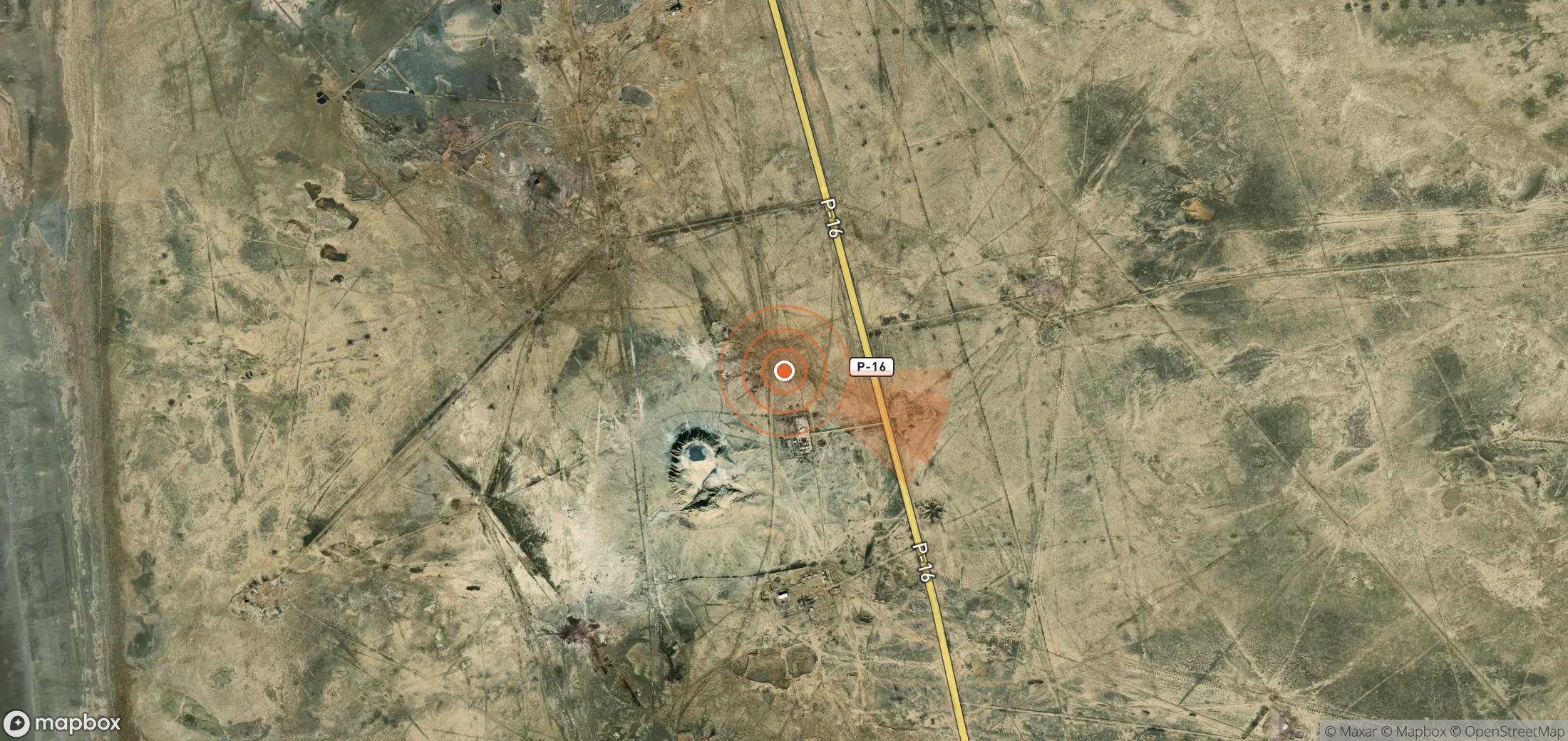 Mapa satelital de plumas de metano en Turkmenistán