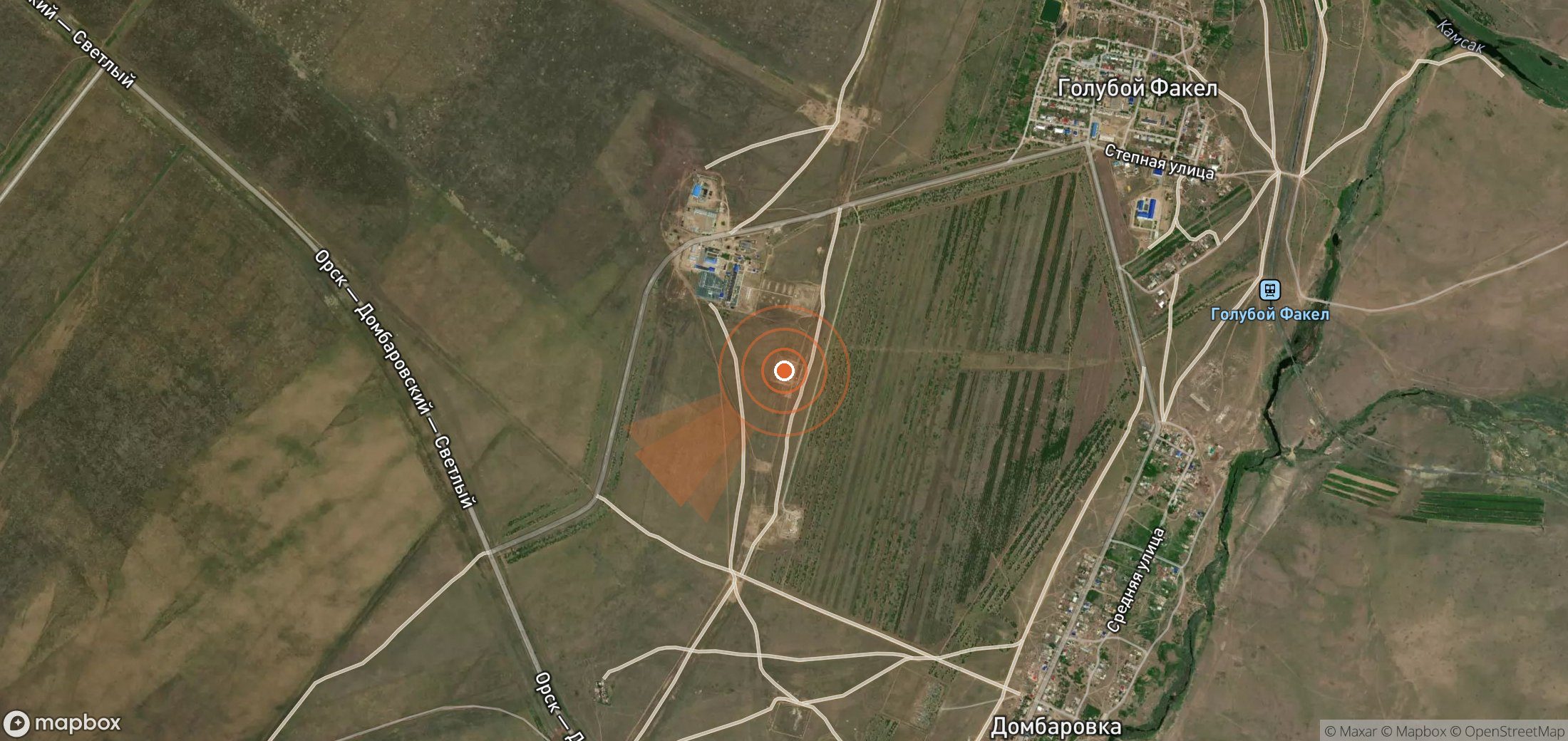 Mapa satelital de plumas de metano en Rusia