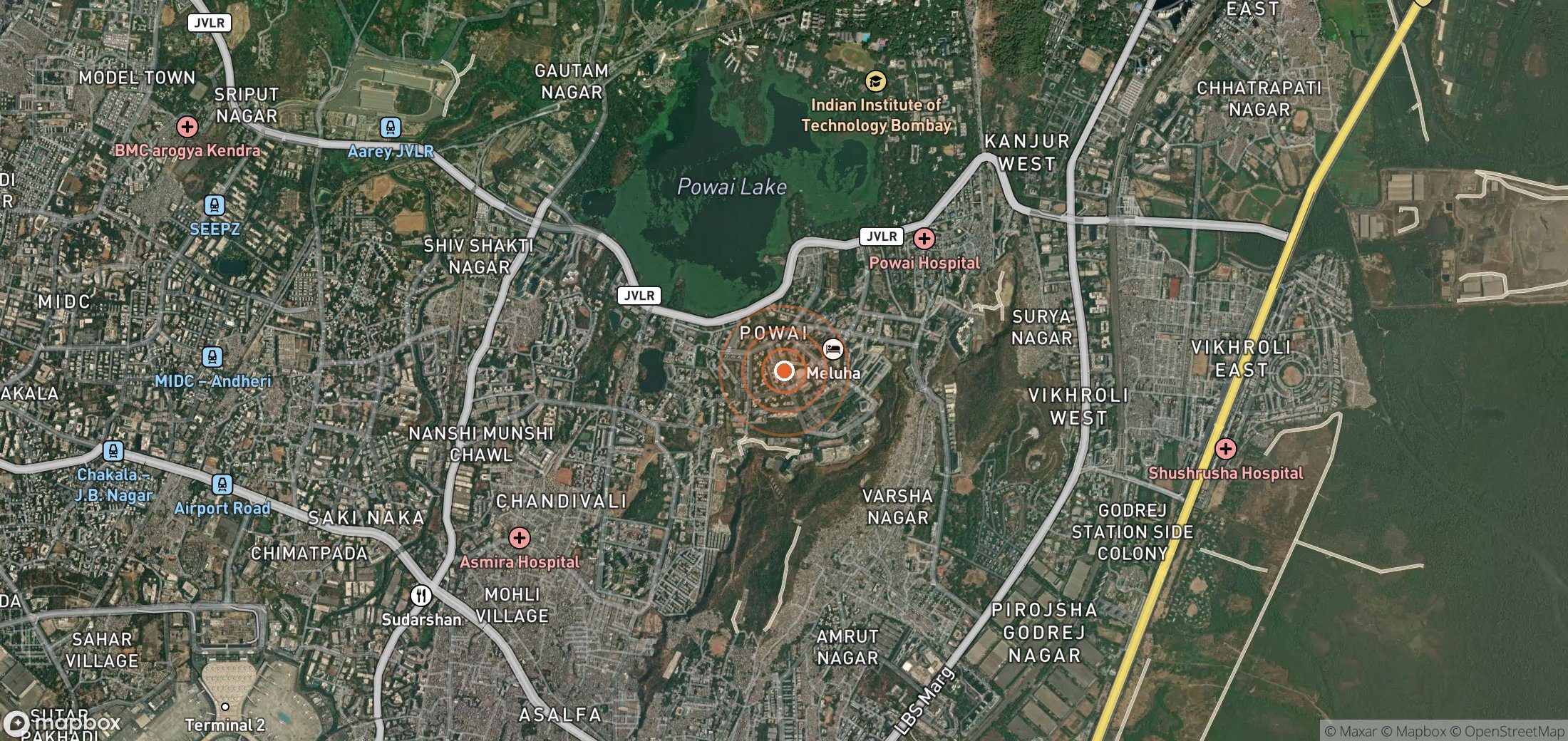 Satellite map of methane plume locations in India