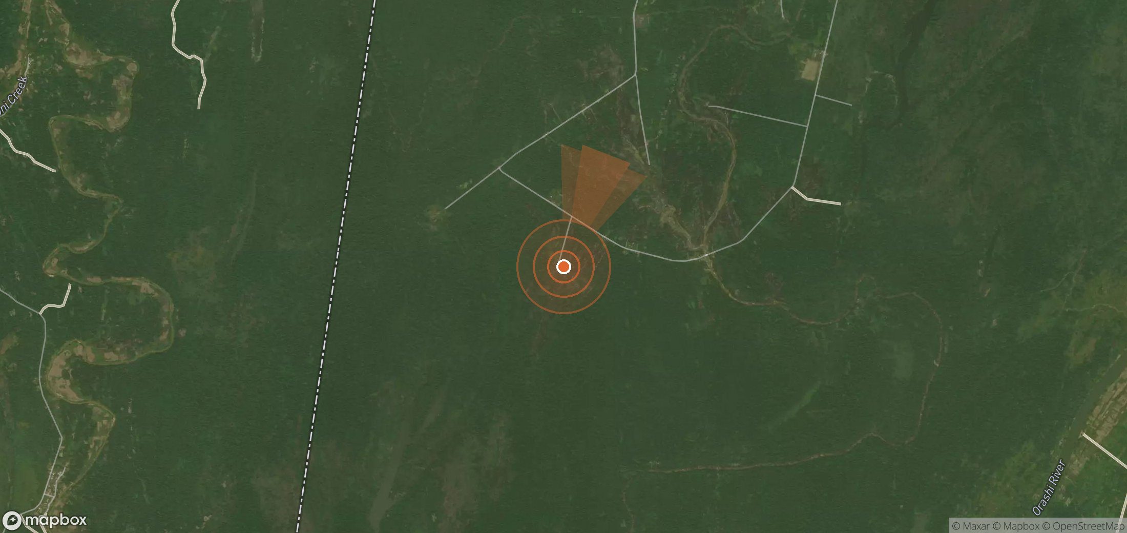 Mapa satelital de plumas de metano en Nigeria