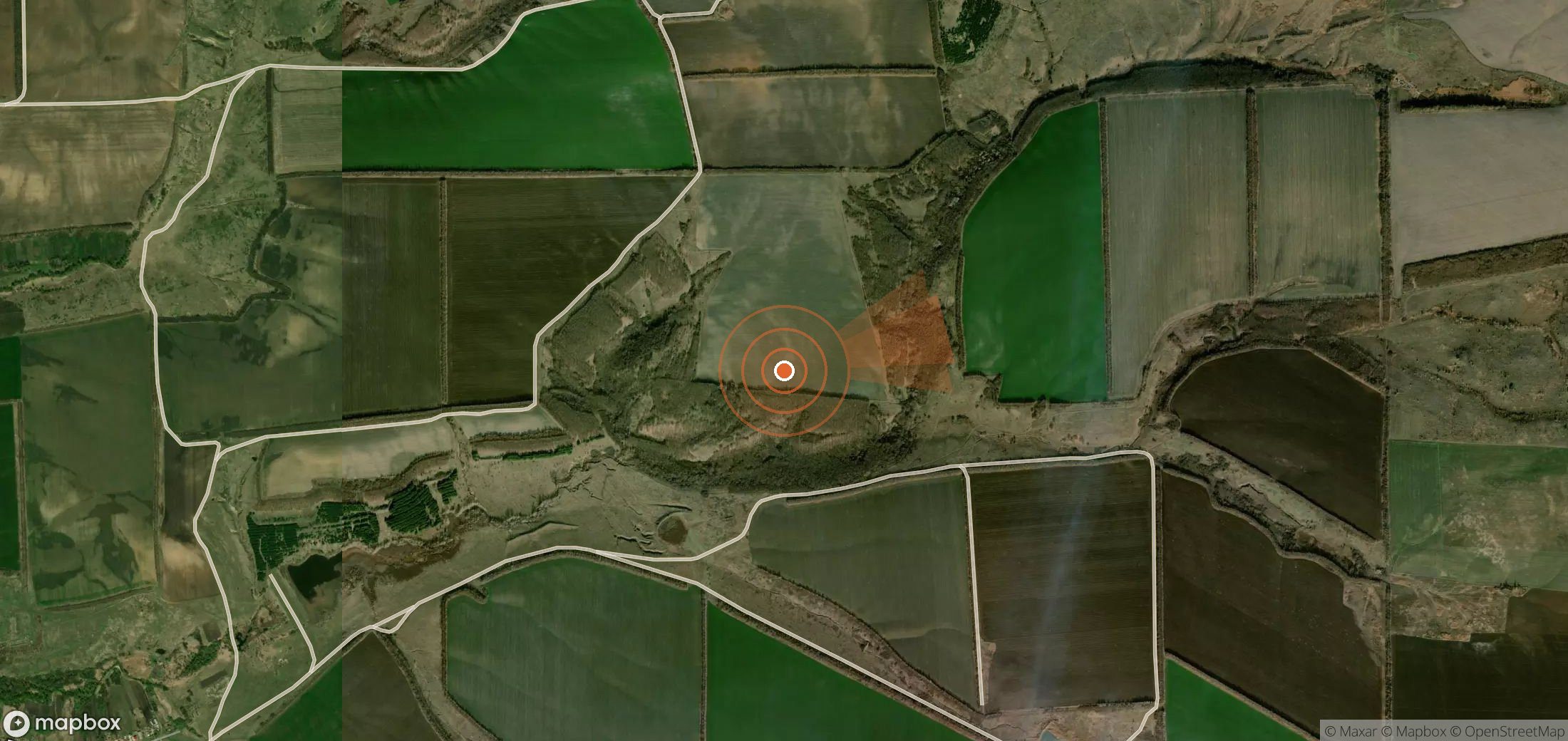 Satellite map of methane plume locations in Russia
