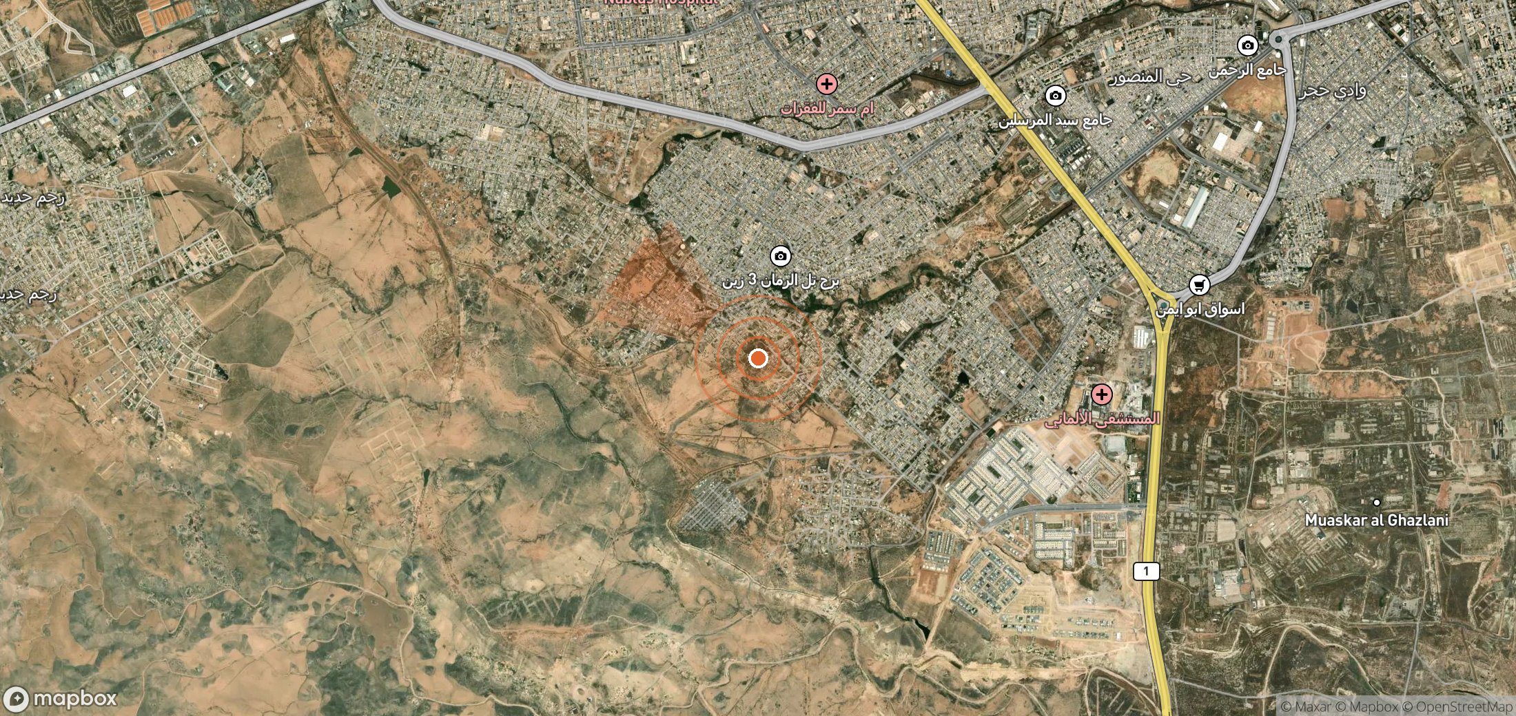 Mapa satelital de plumas de metano en Irak