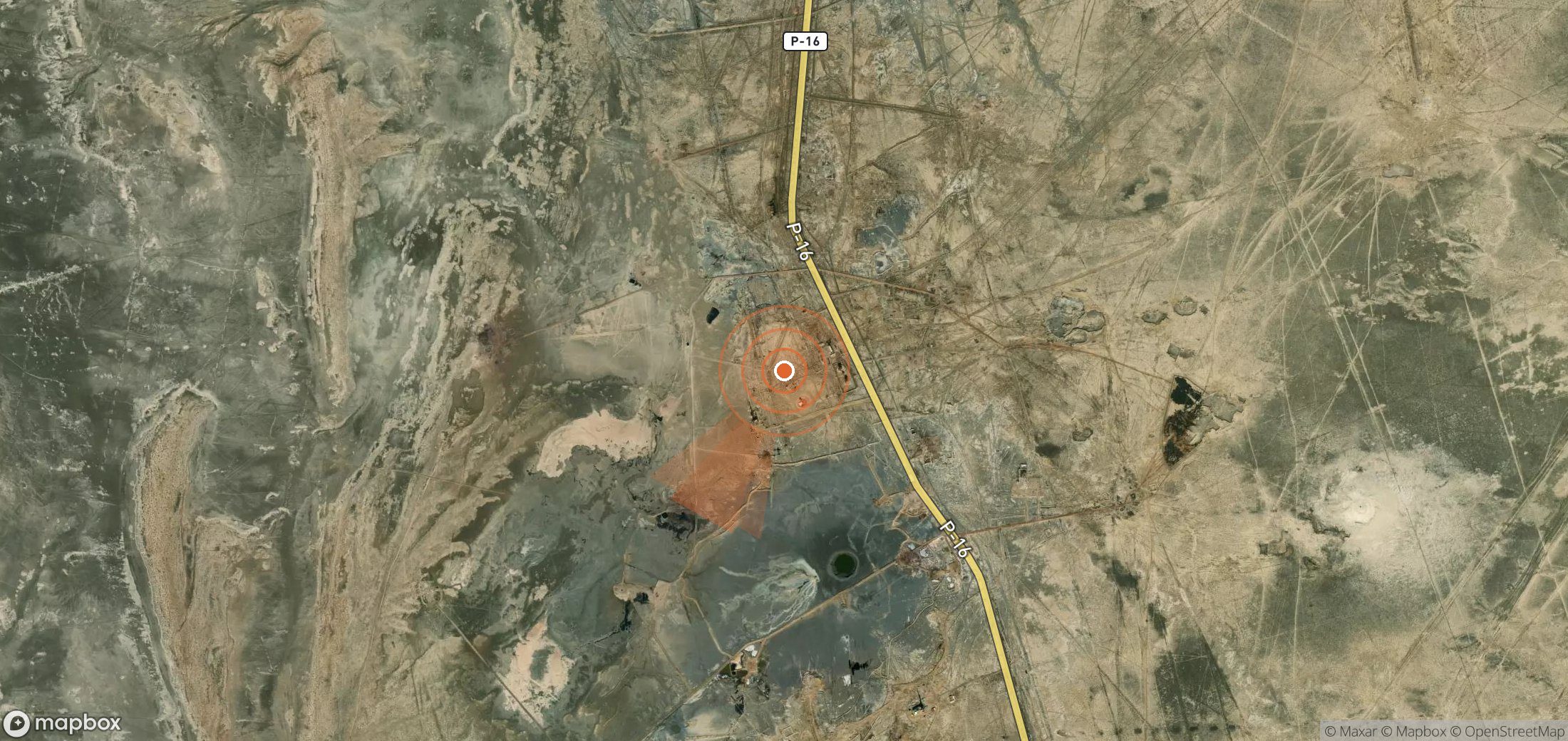 Mapa satelital de plumas de metano en Turkmenistán