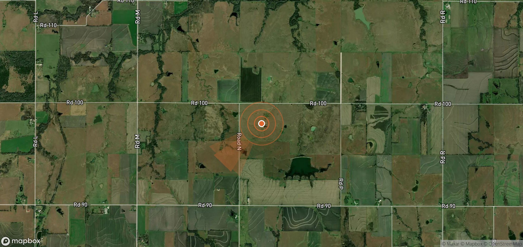 Mapa satelital de plumas de metano en Estados Unidos