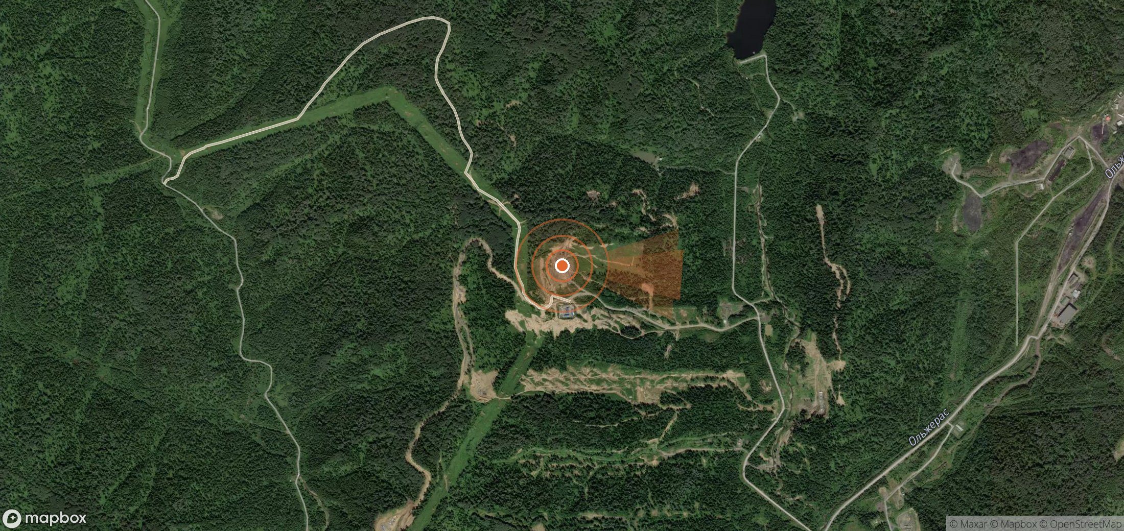 Satellite map of methane plume locations in Russia