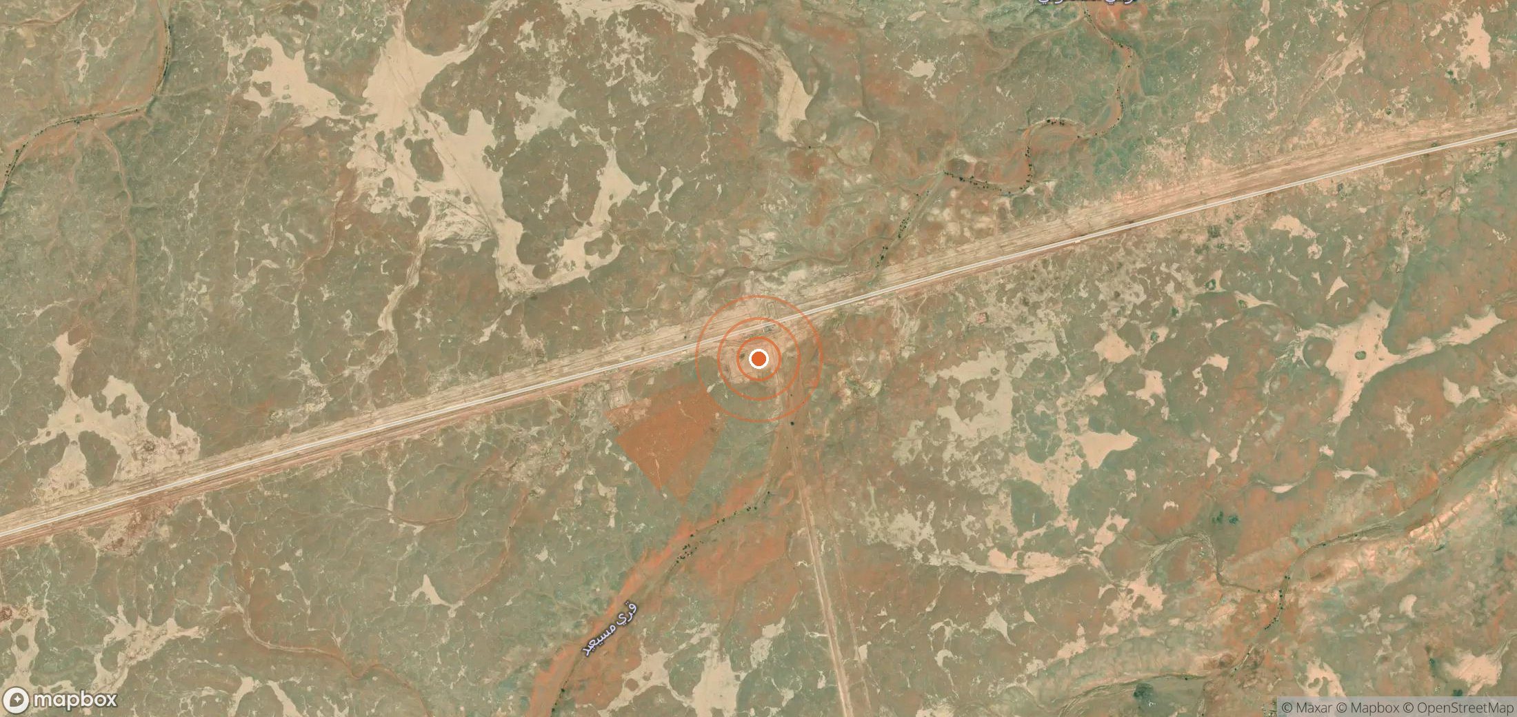 Mapa satelital de plumas de metano en Arabia Saudí
