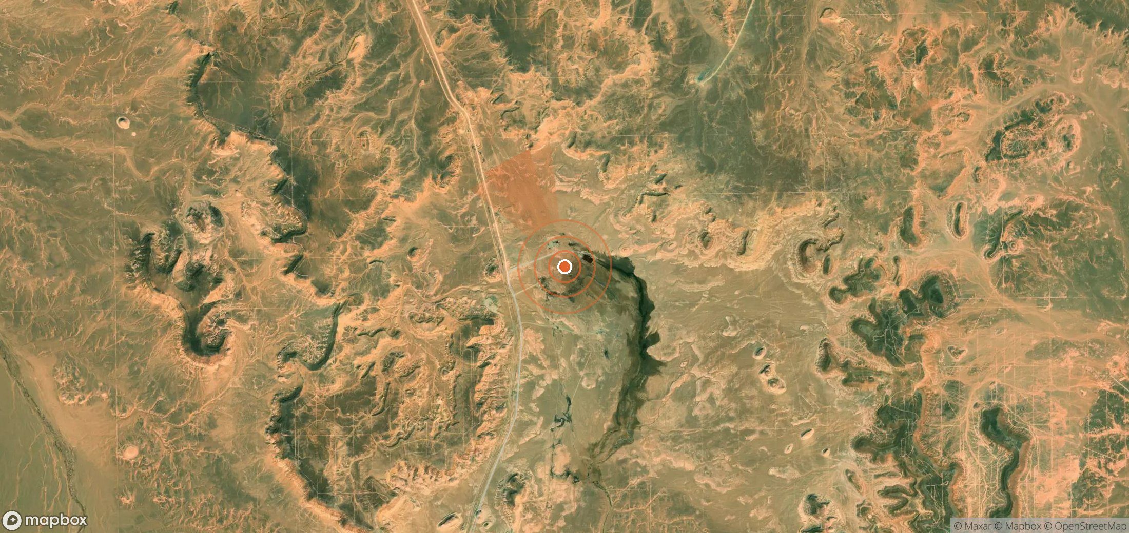 Mapa satelital de plumas de metano en Argelia