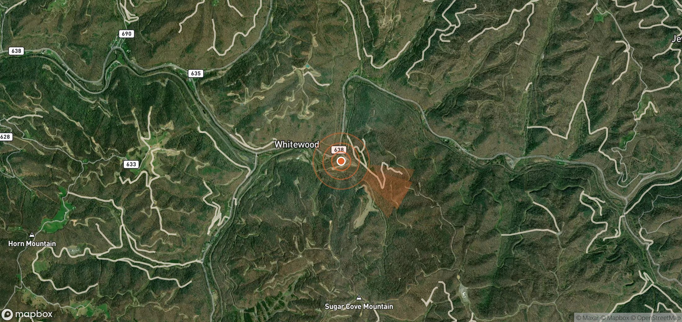 Satellite map of methane plume locations in United States