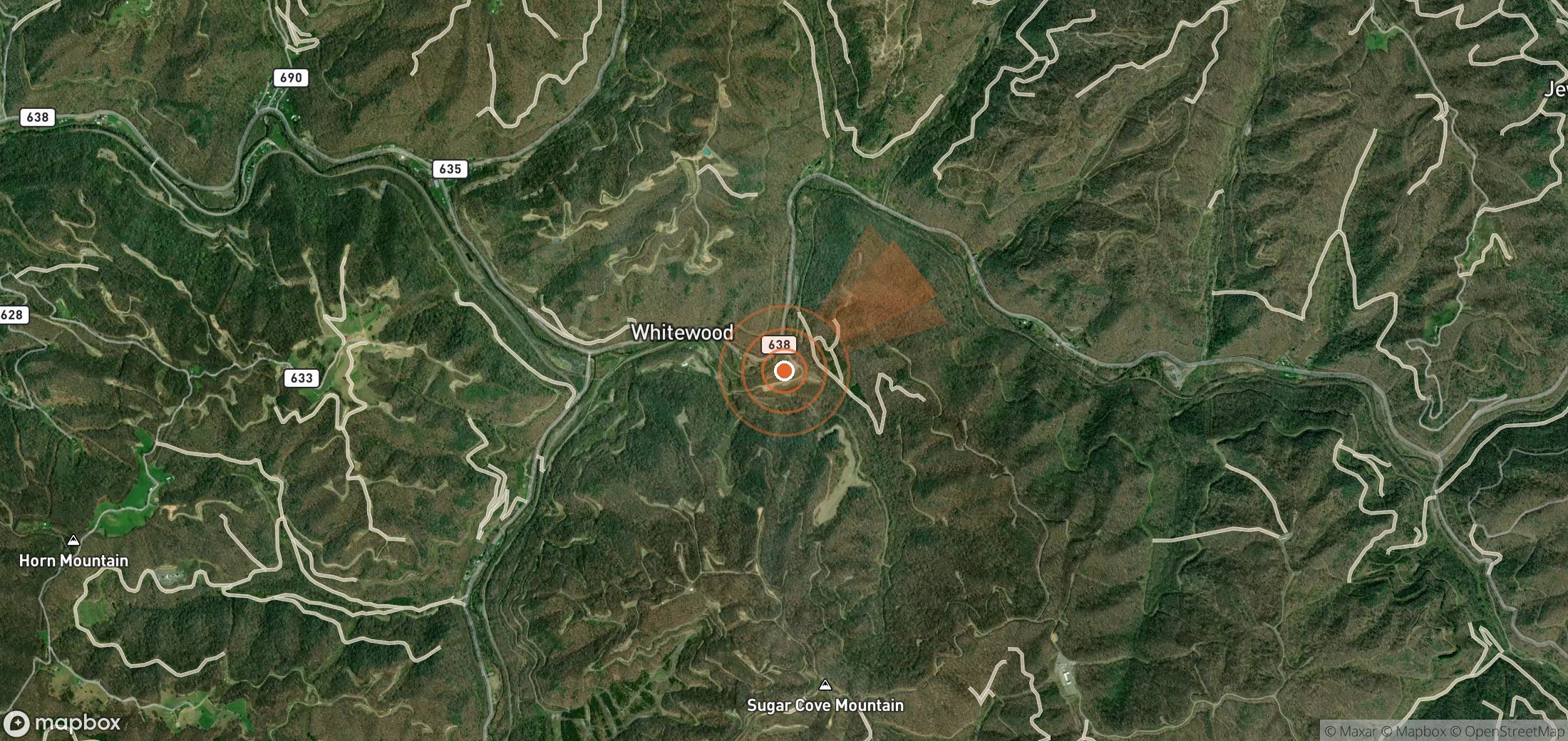 Mapa satelital de plumas de metano en Estados Unidos
