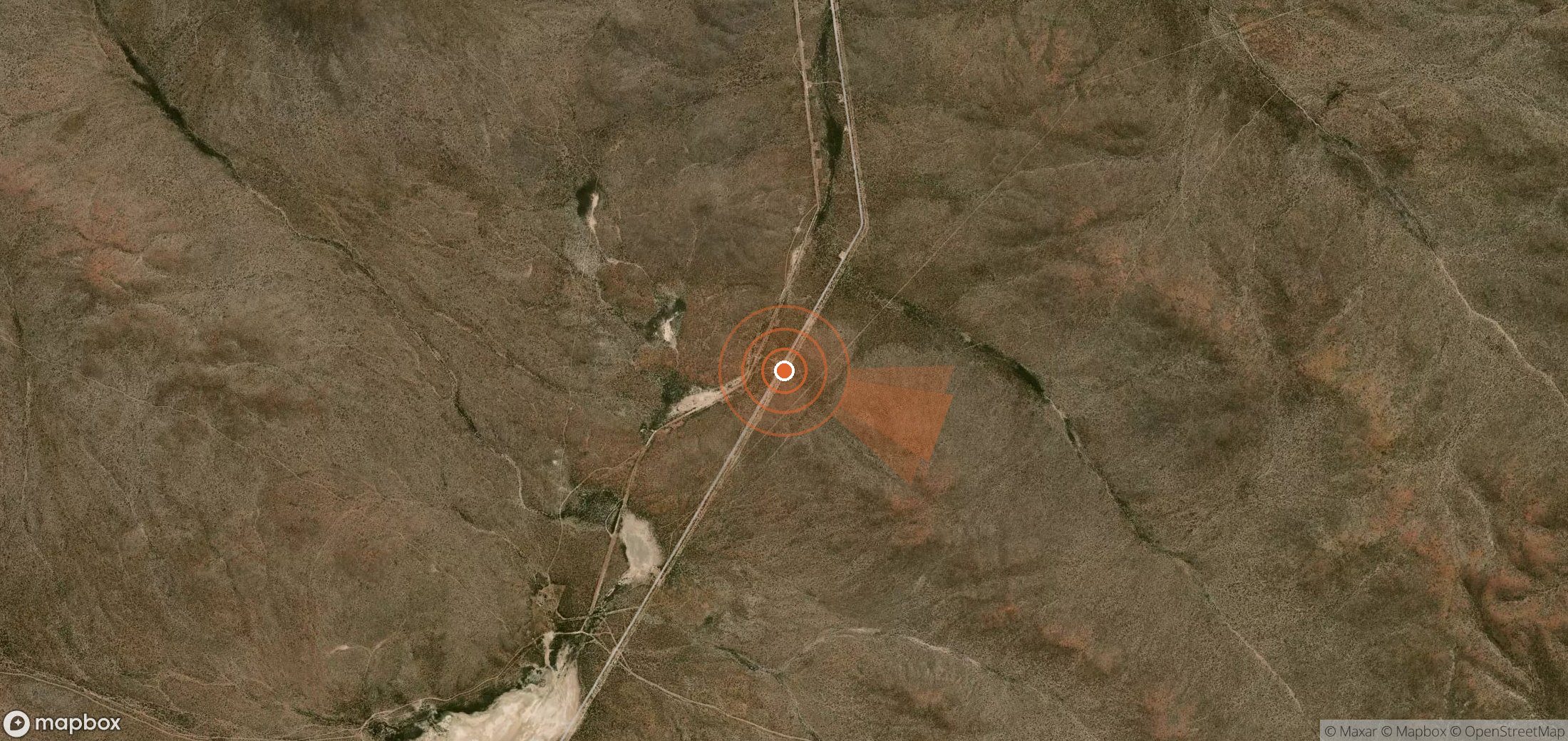 Mapa satelital de plumas de metano en Argentina