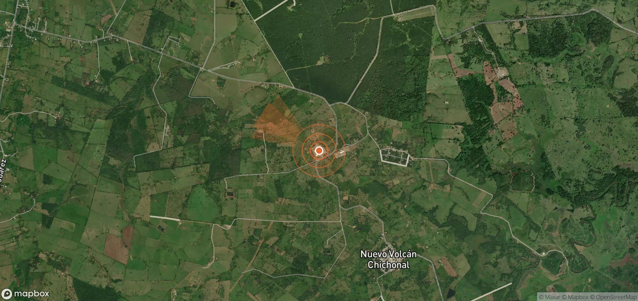 Satellite map of methane plume locations in Mexico