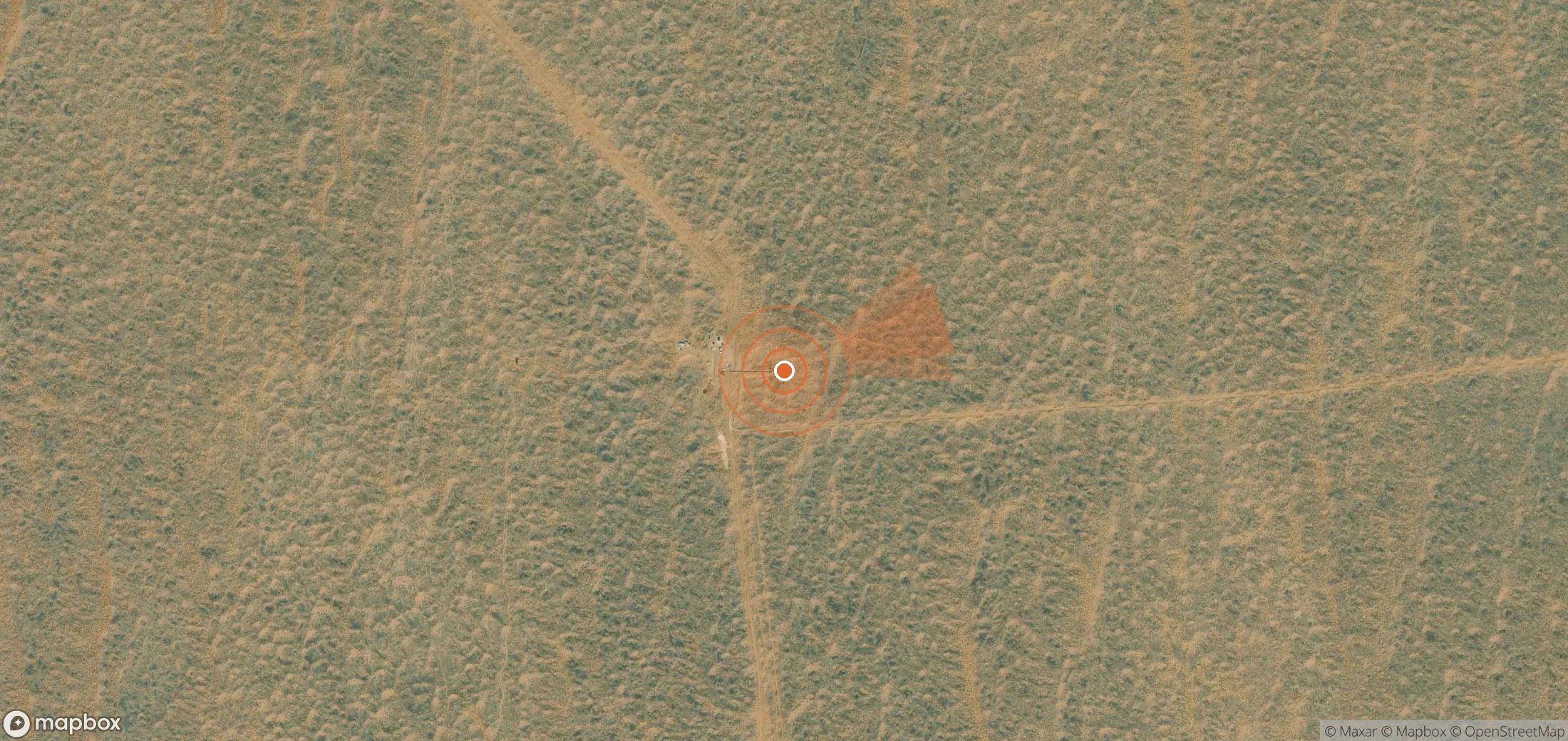 Mapa satelital de plumas de metano en Turkmenistán