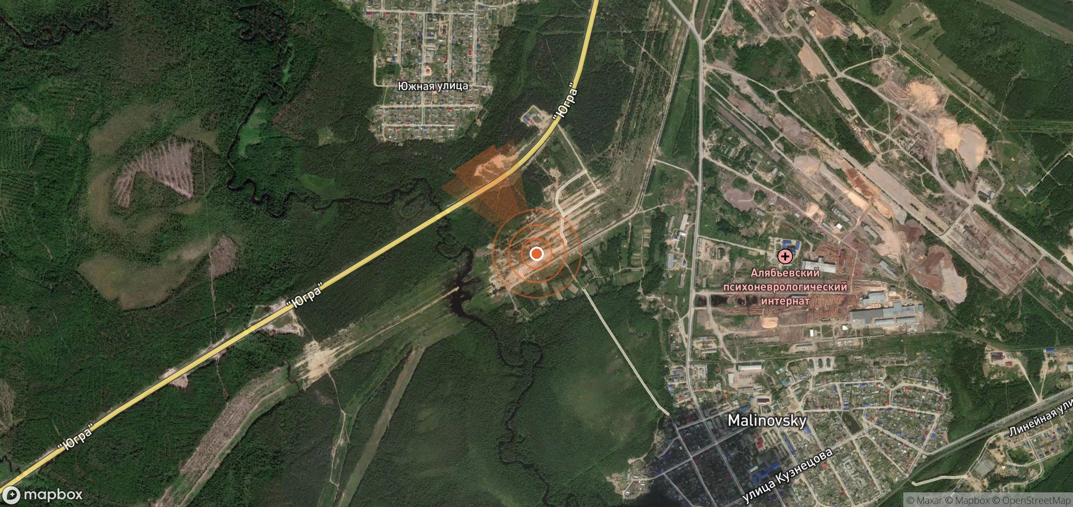 Mapa satelital de plumas de metano en Rusia