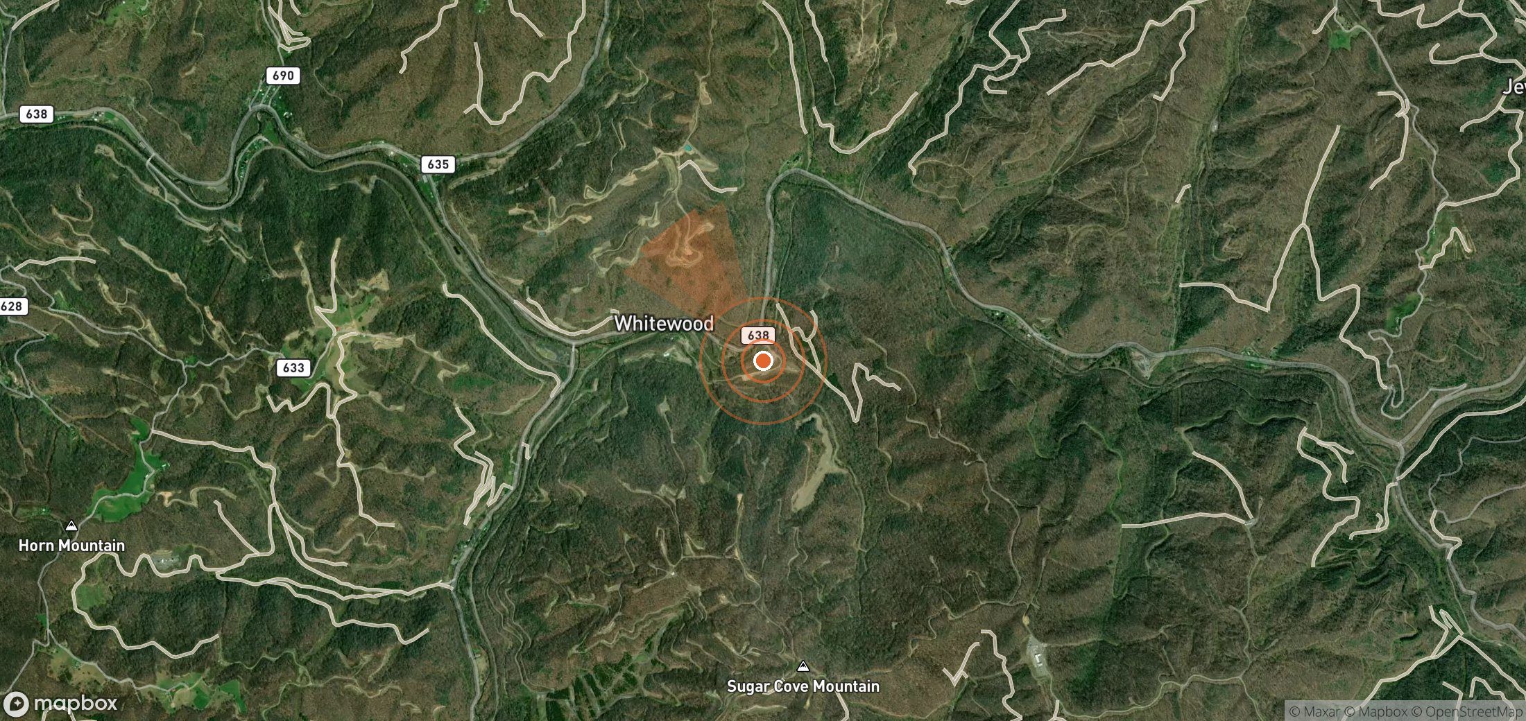 Satellite map of methane plume locations in United States