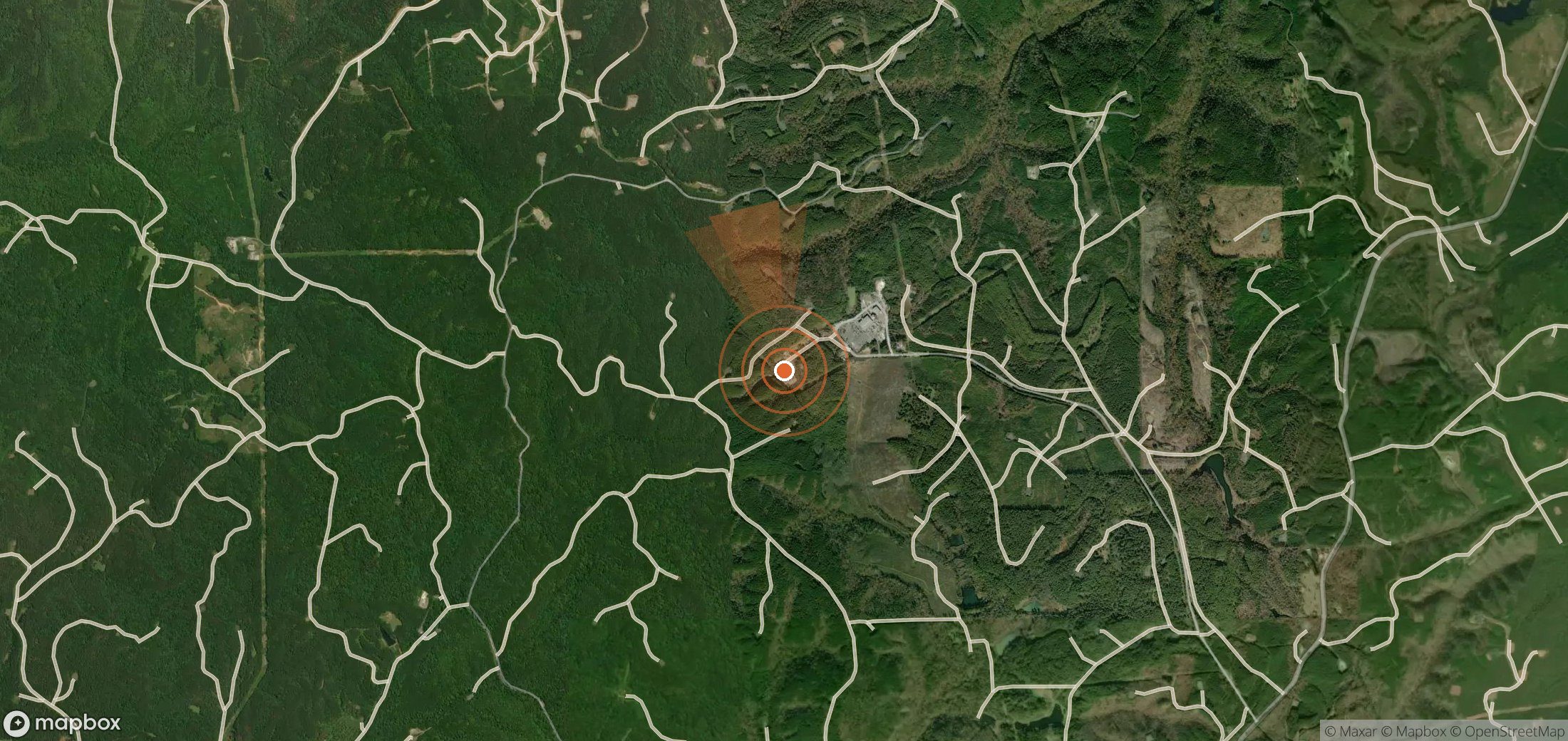 Mapa satelital de plumas de metano en Estados Unidos