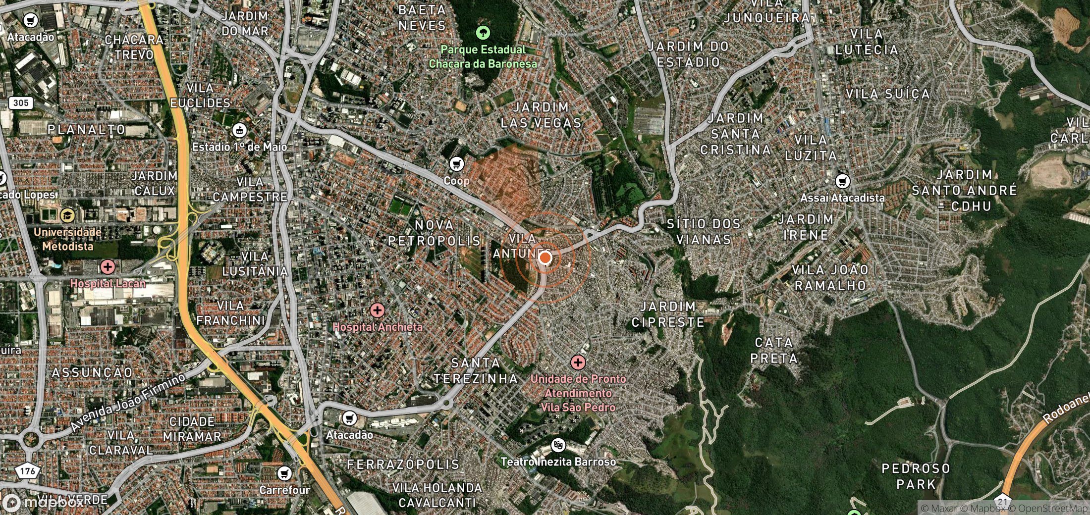 Mapa satelital de plumas de metano en Brasil