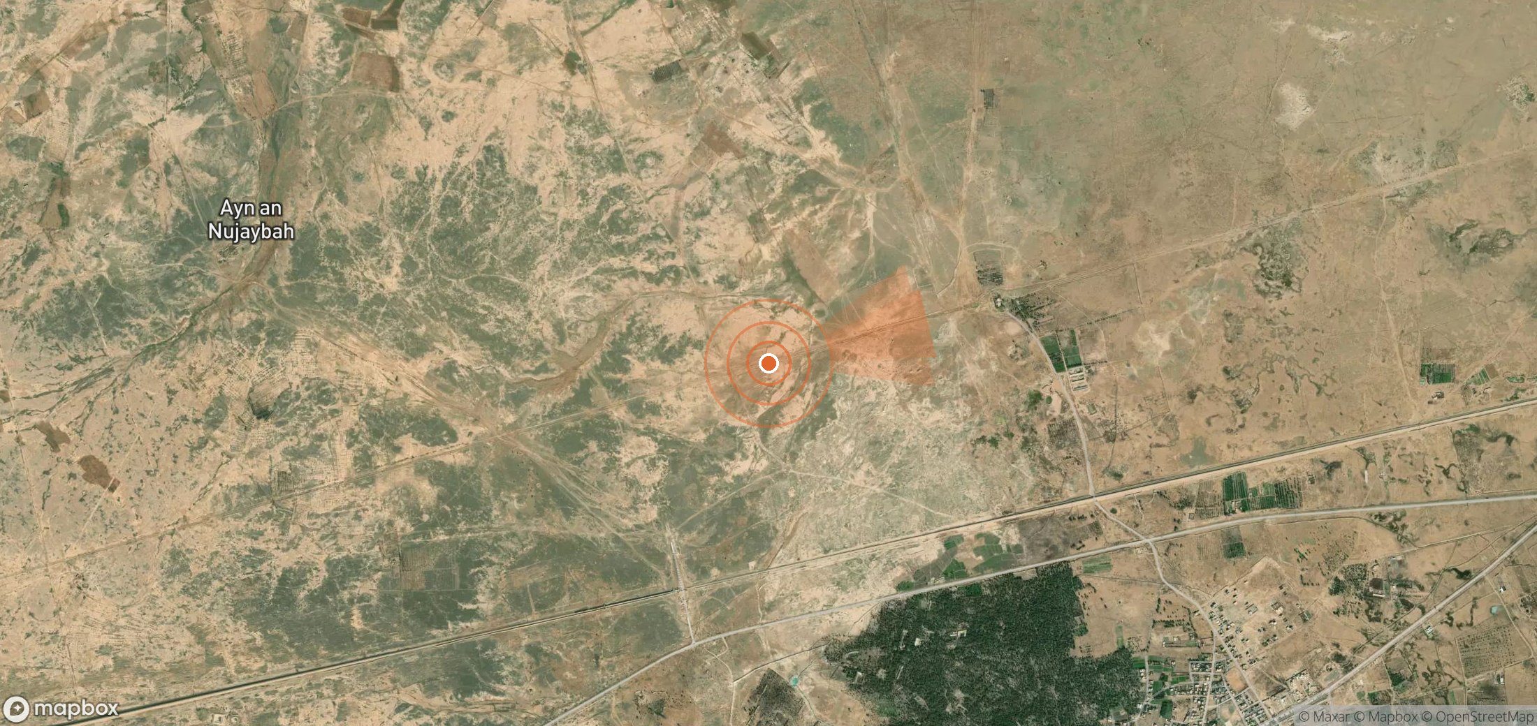 Mapa satelital de plumas de metano en Irak