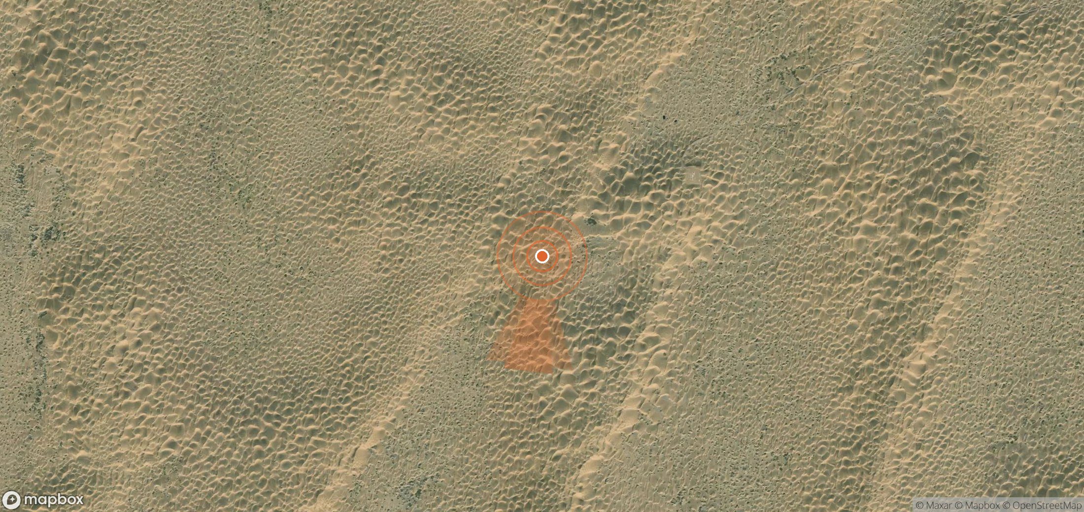 Satellite map of methane plume locations in China