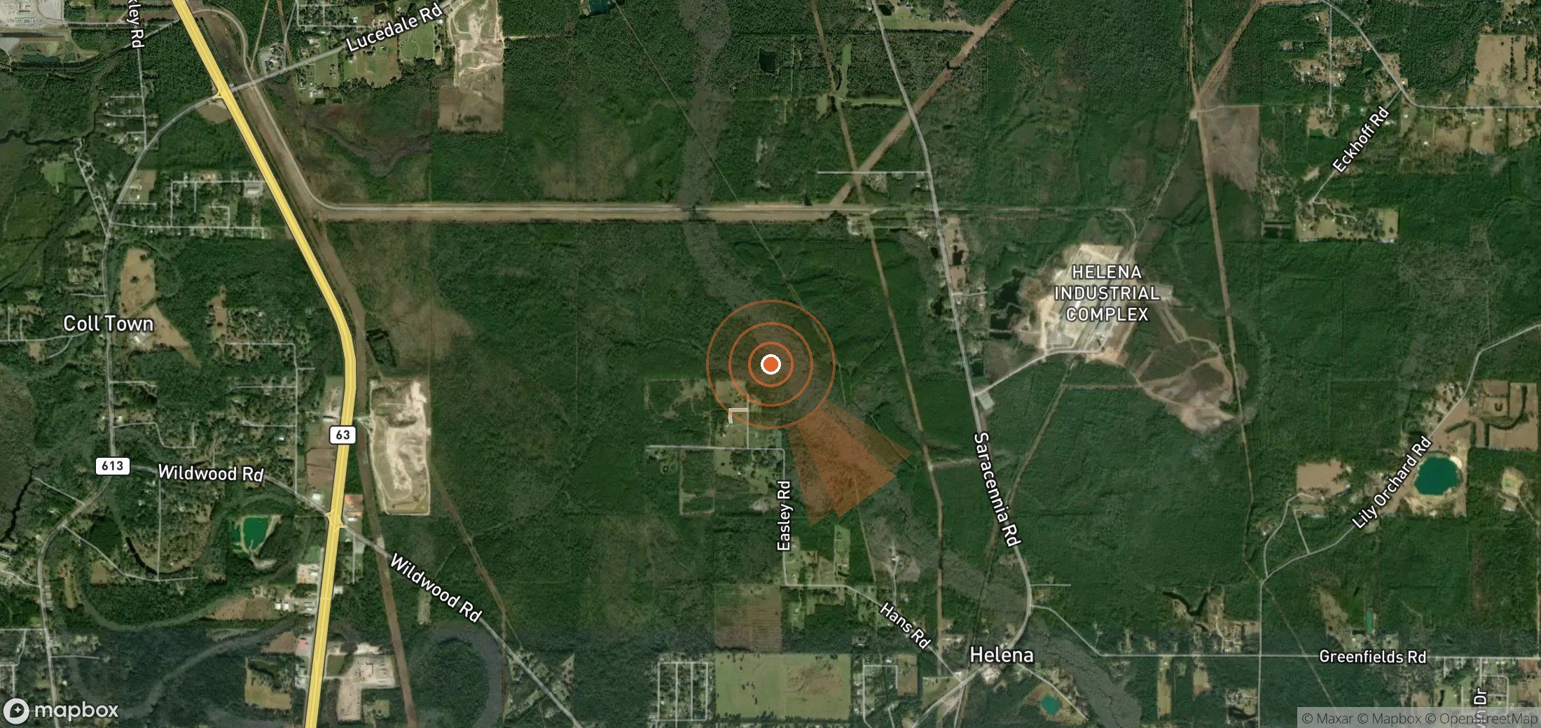 Satellite map of methane plume locations in United States